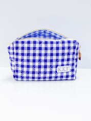 Sorority Gingham Quilted Makeup Bag