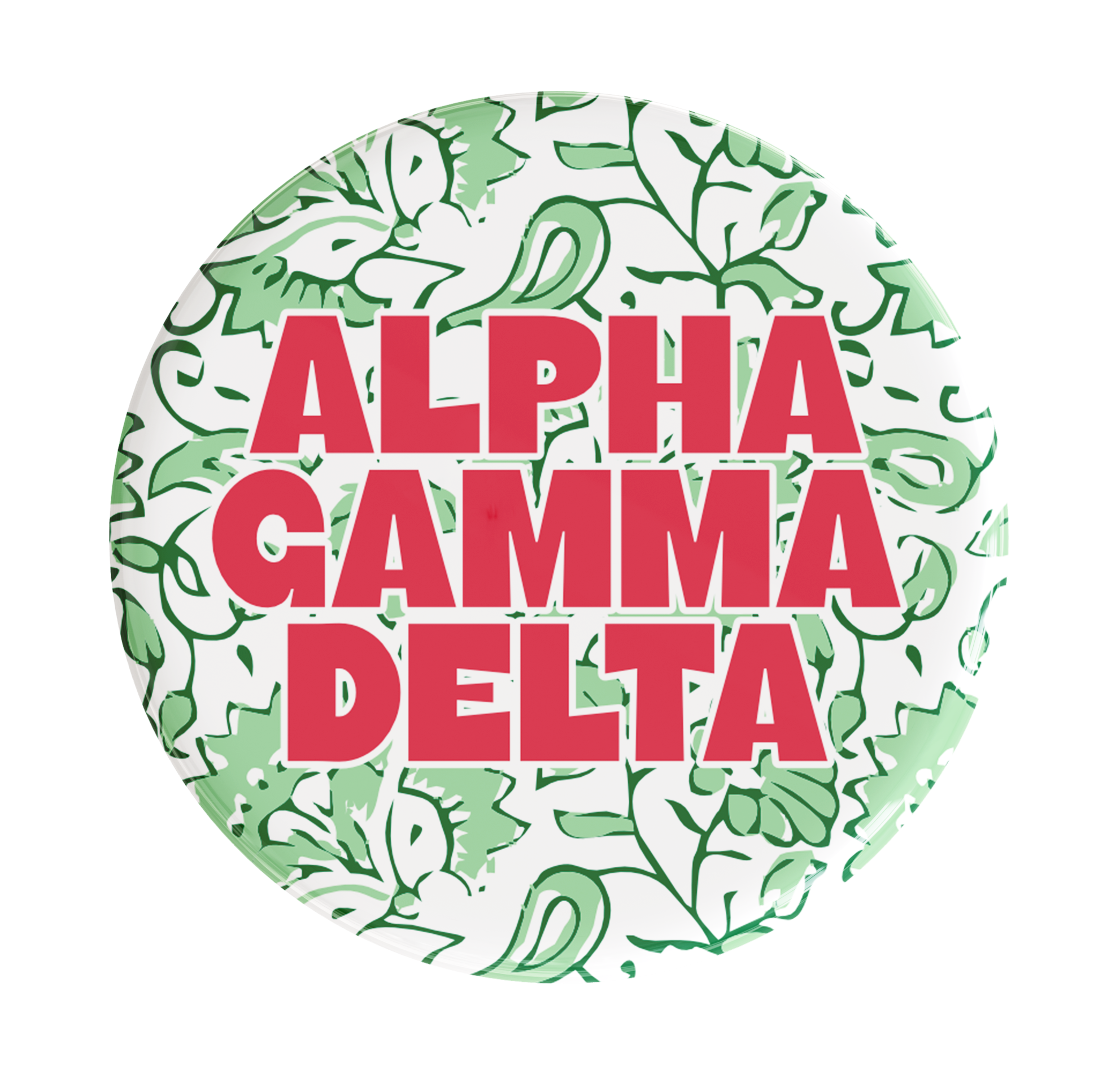 Alpha Gamma Delta Through The Vines Sorority Button