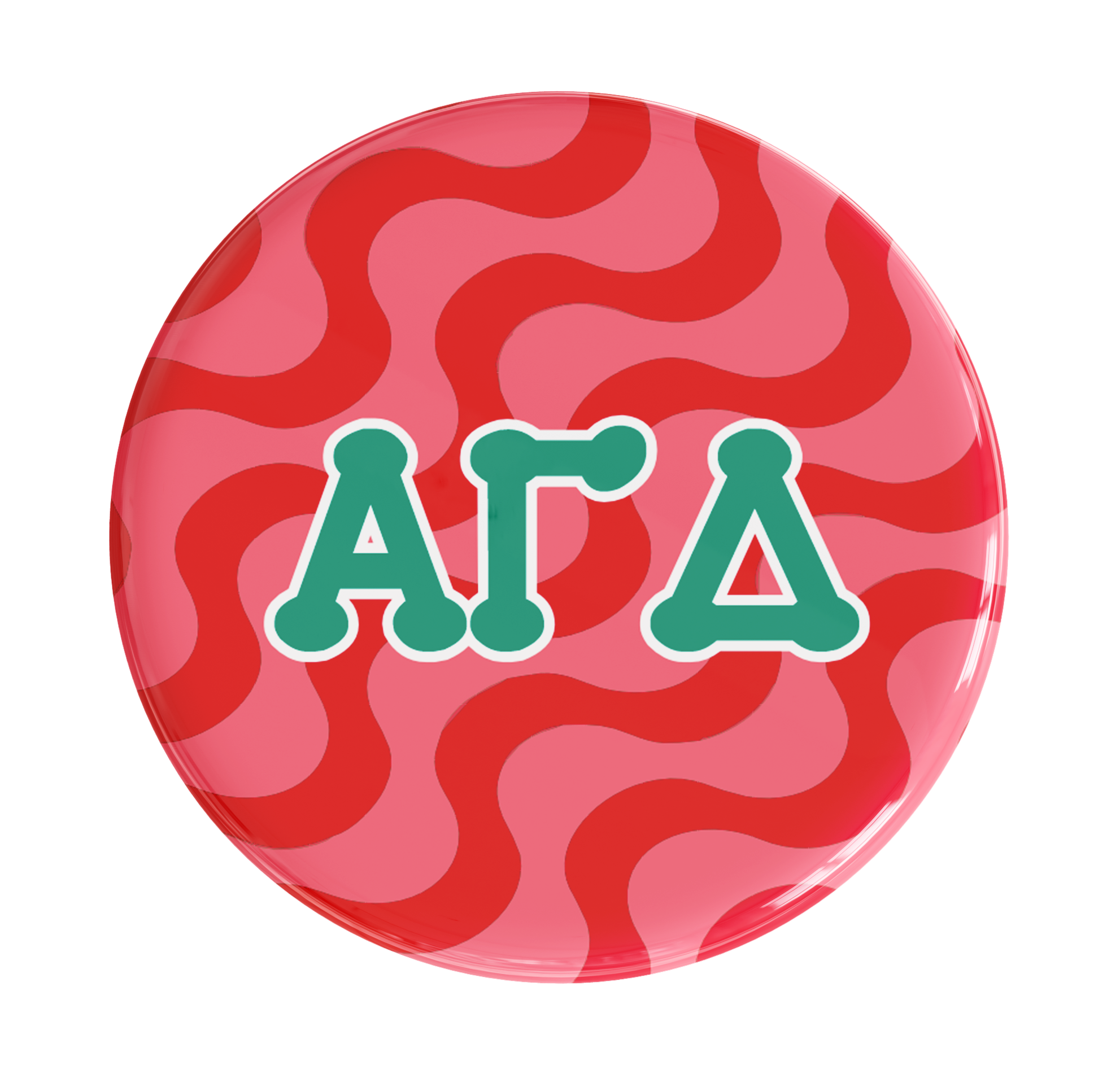 Alpha Gamma Delta Groovy Sorority Button