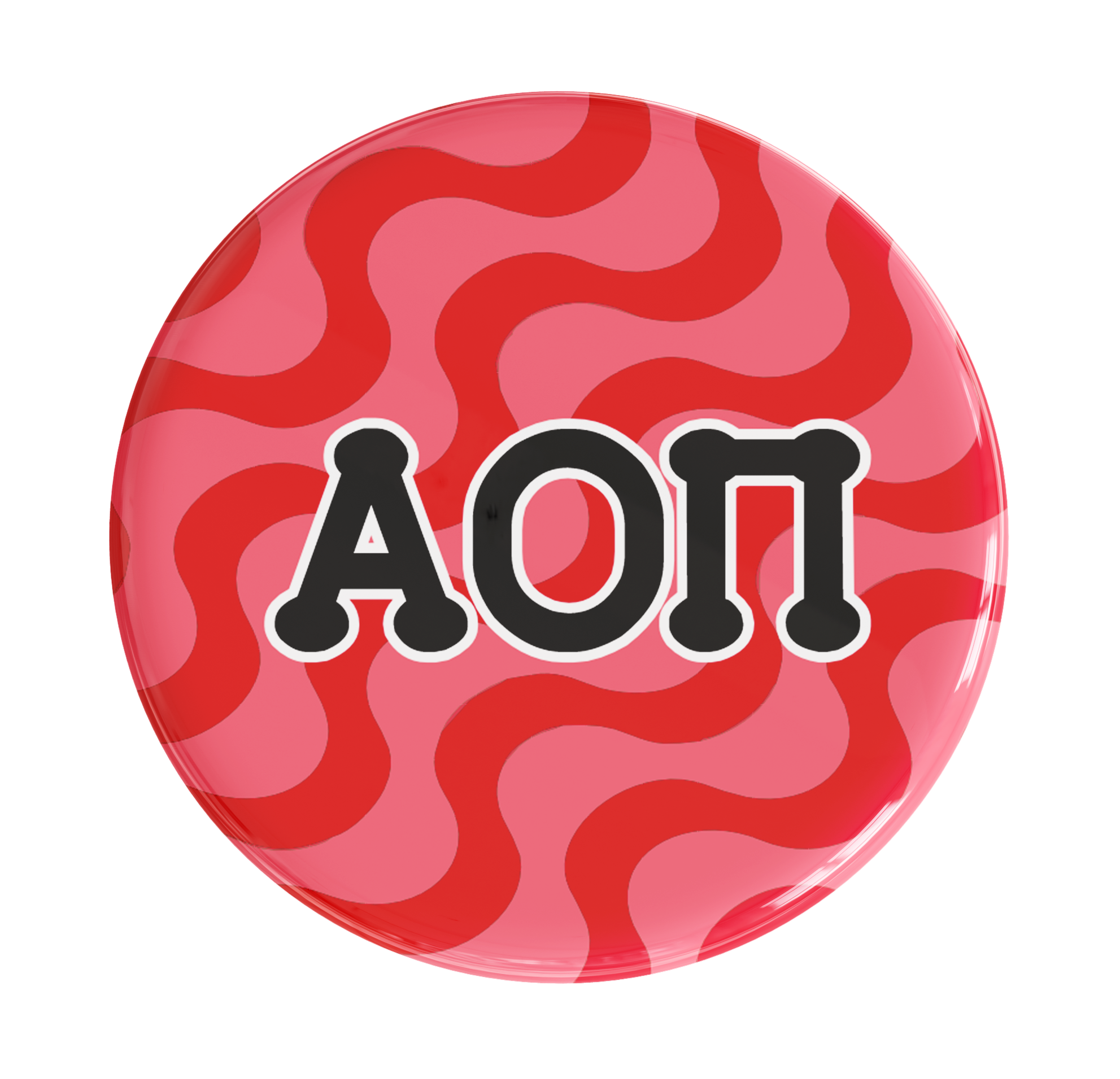 Alpha Omicron Pi Groovy Sorority Button