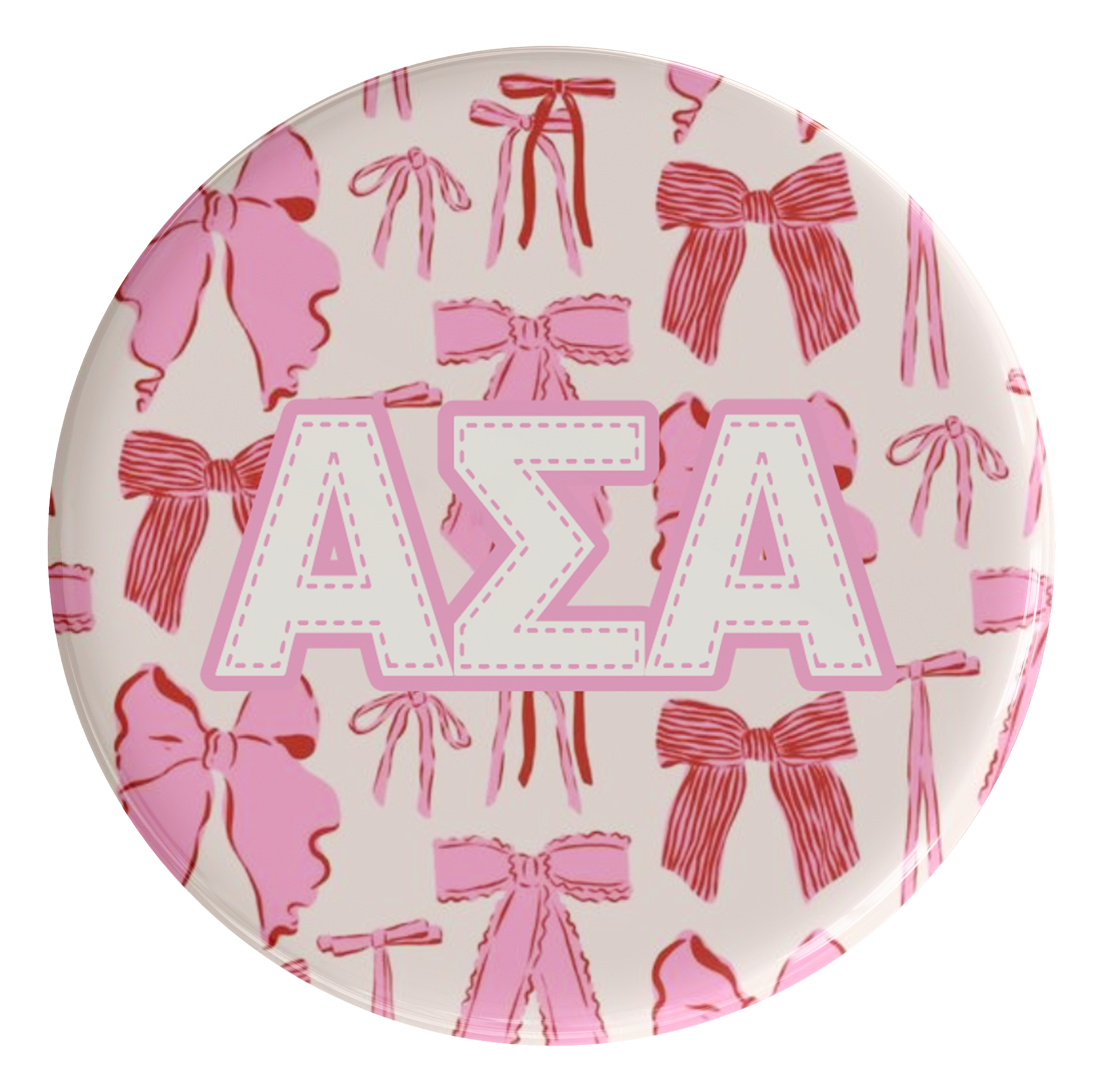 Alpha Sigma Alpha Coquette Sorority Button