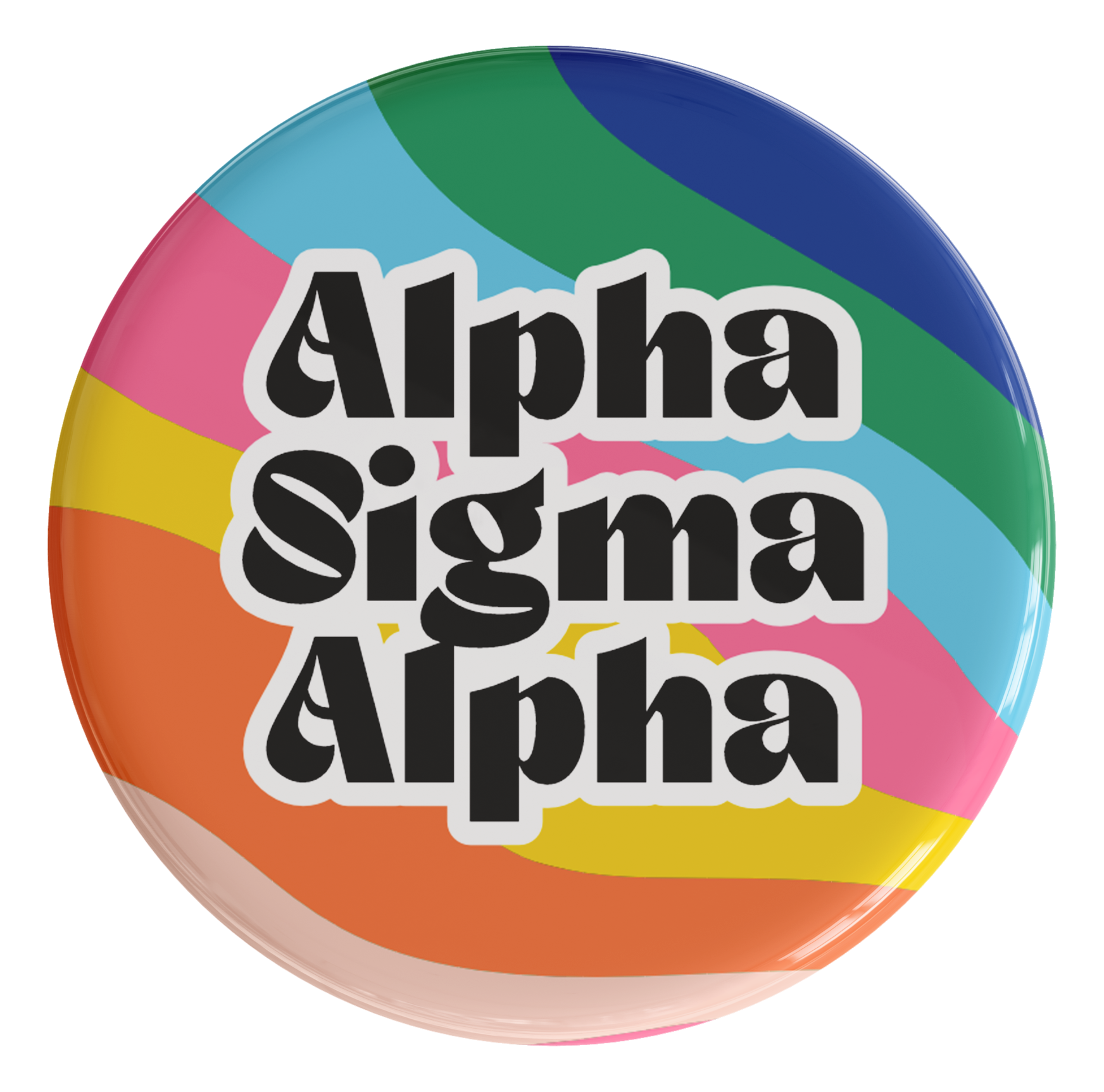 Alpha Sigma Alpha In The Groove Sorority Button