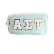 Alpha Sigma Tau Chenille Sorority Cosmetic Bag