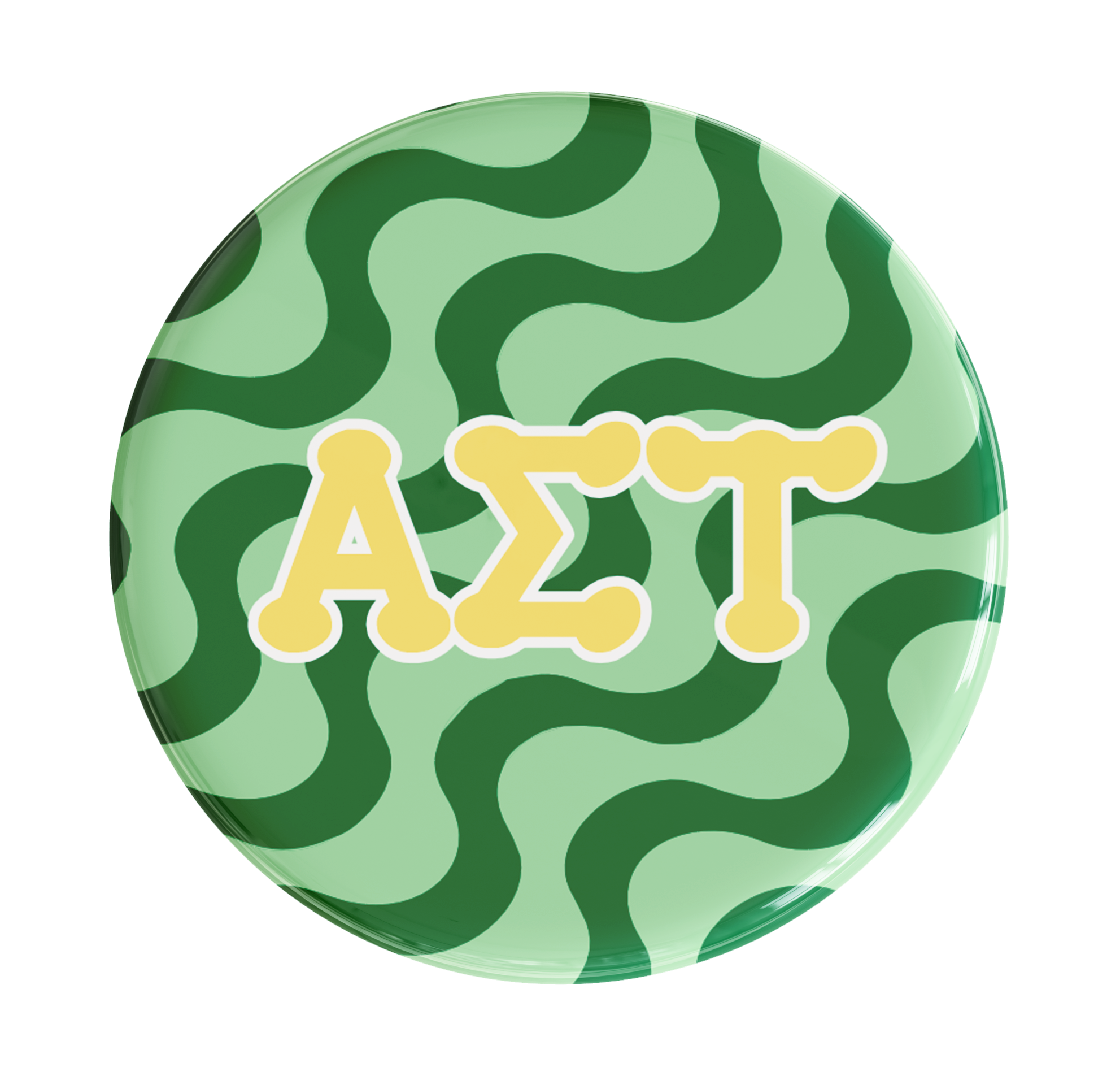 Alpha Sigma Tau Groovy Sorority Button