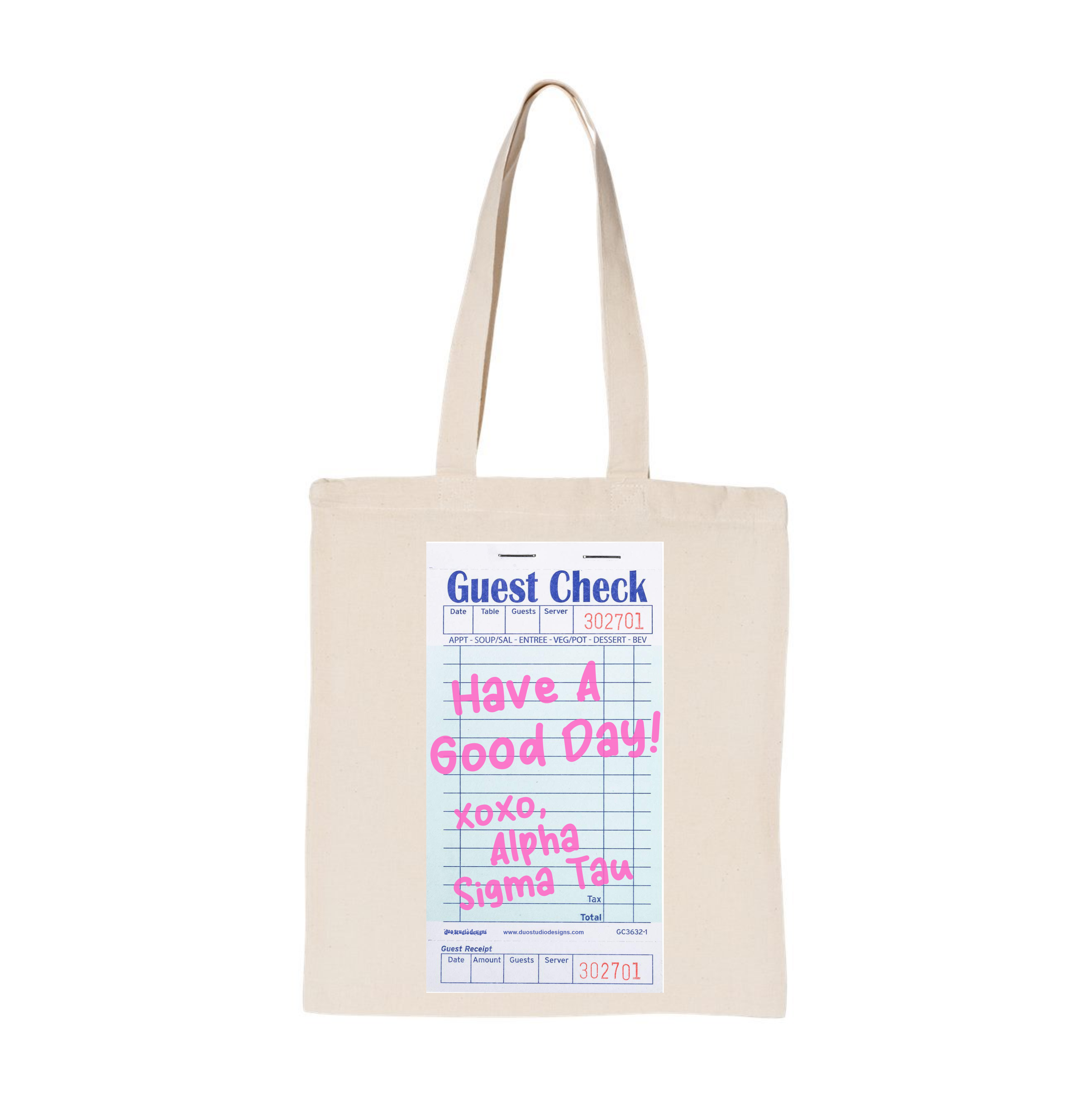 Guest Check Sorority Tote