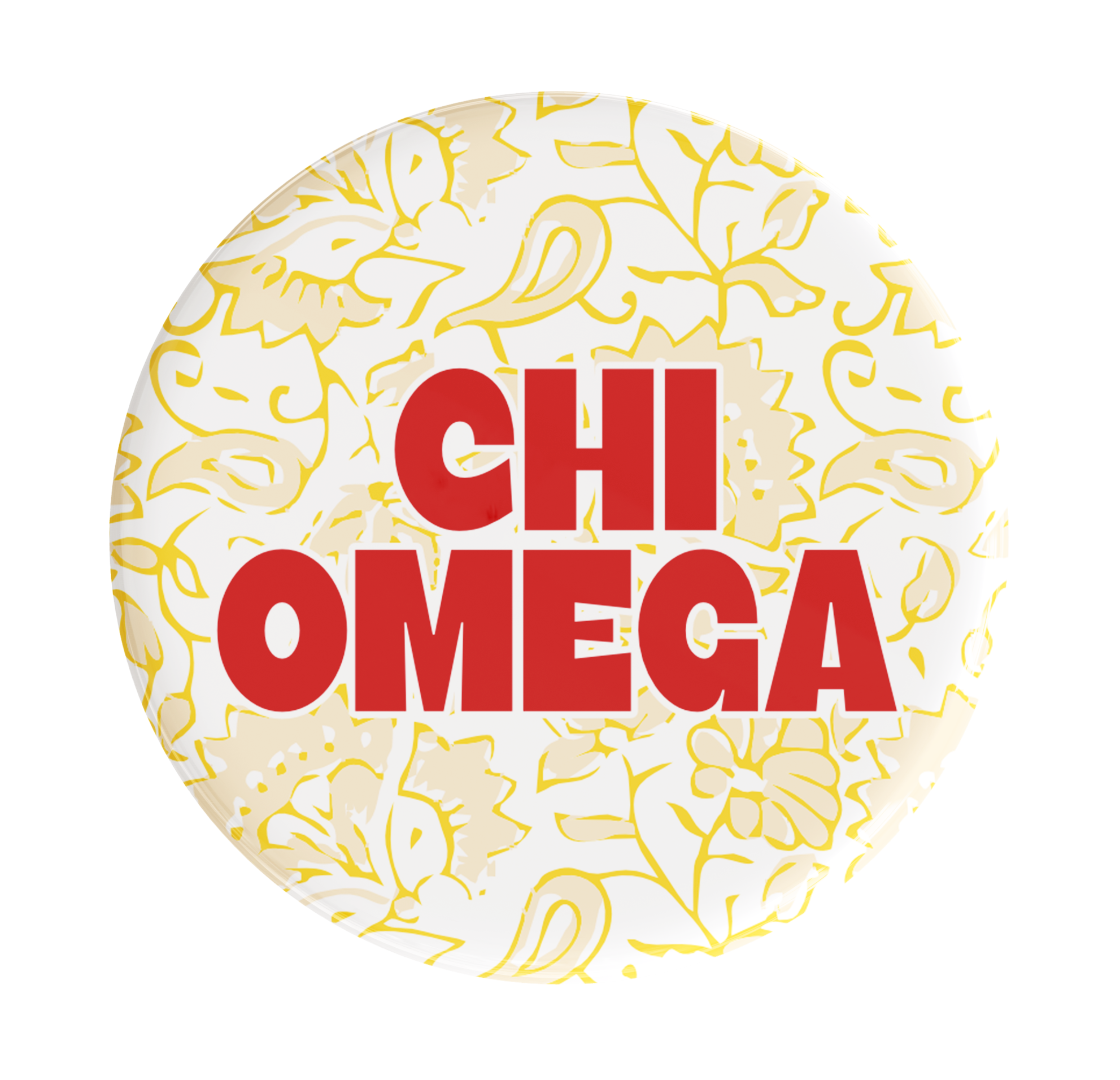 Chi Omega Through The Vines Sorority Button