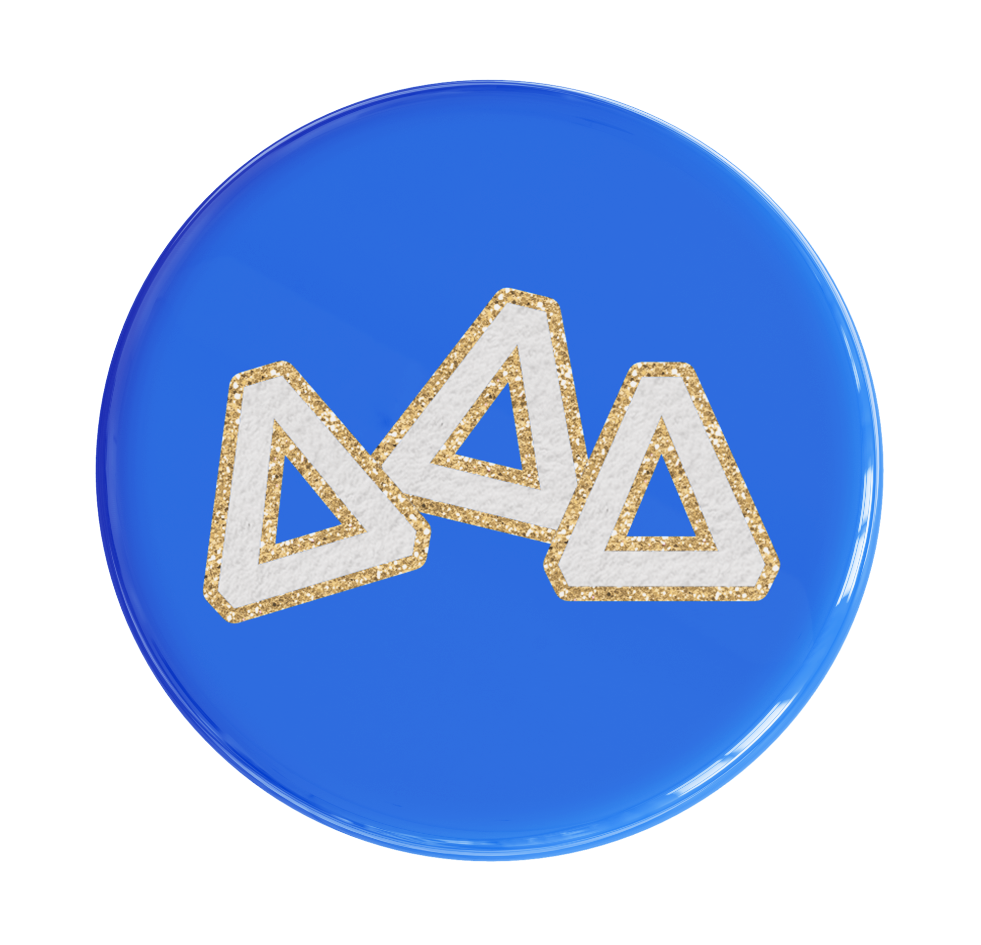 Delta Delta Delta Varsity Letter Sorority Button