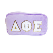 Delta Phi Epsilon Chenille Sorority Cosmetic Bag