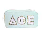 Delta Phi Epsilon Chenille Sorority Cosmetic Bag