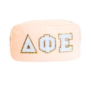 Delta Phi Epsilon Chenille Sorority Cosmetic Bag