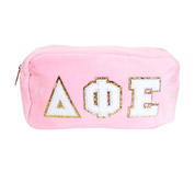 Delta Phi Epsilon Chenille Sorority Cosmetic Bag