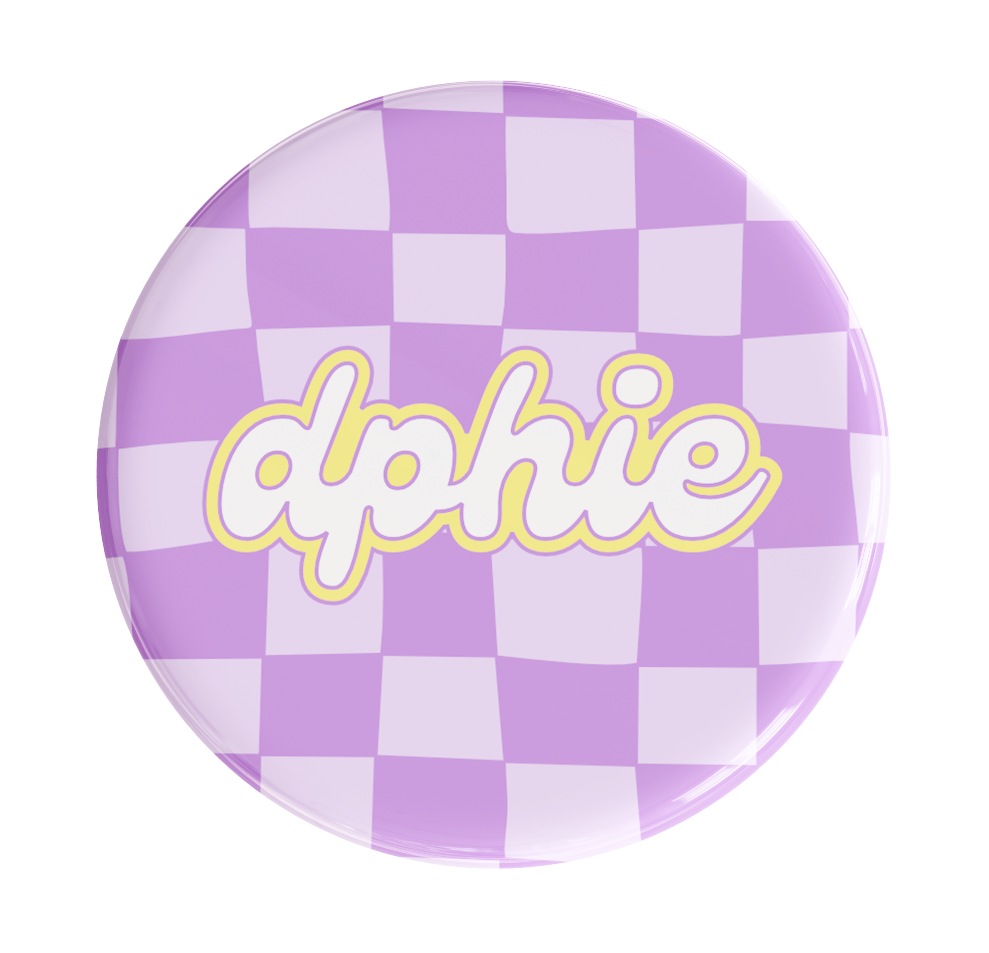 Delta Phi Epsilon Checker Sorority Button