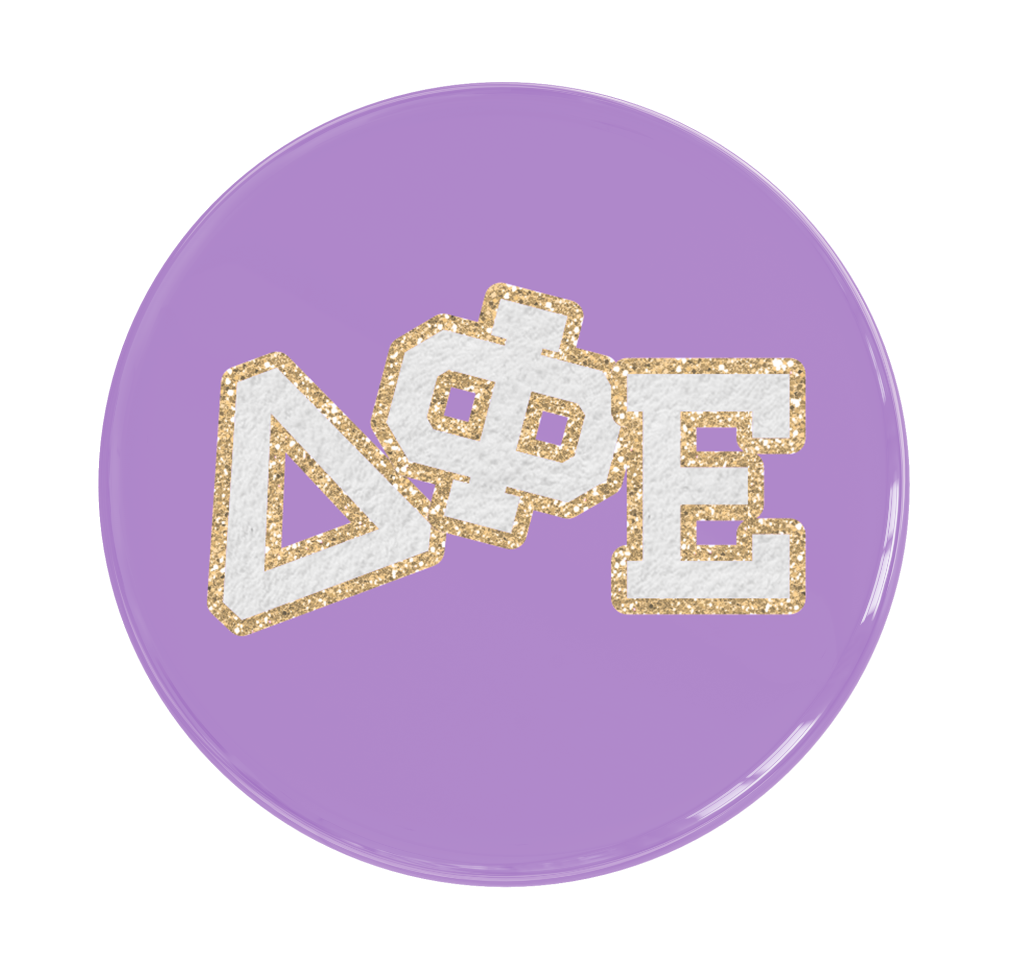 Delta Phi Epsilon Varsity Letter Sorority Button