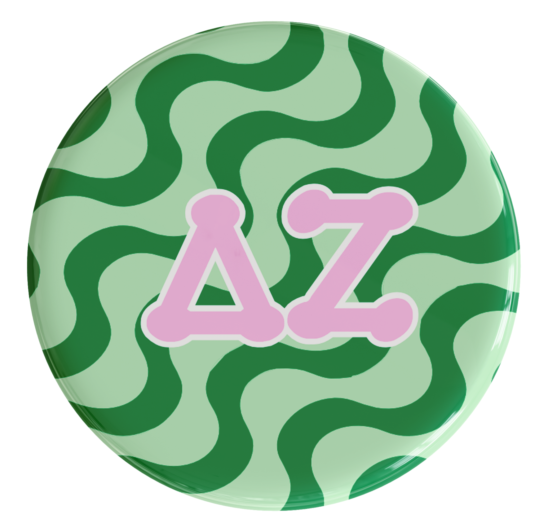 Delta Zeta Groovy Sorority Button