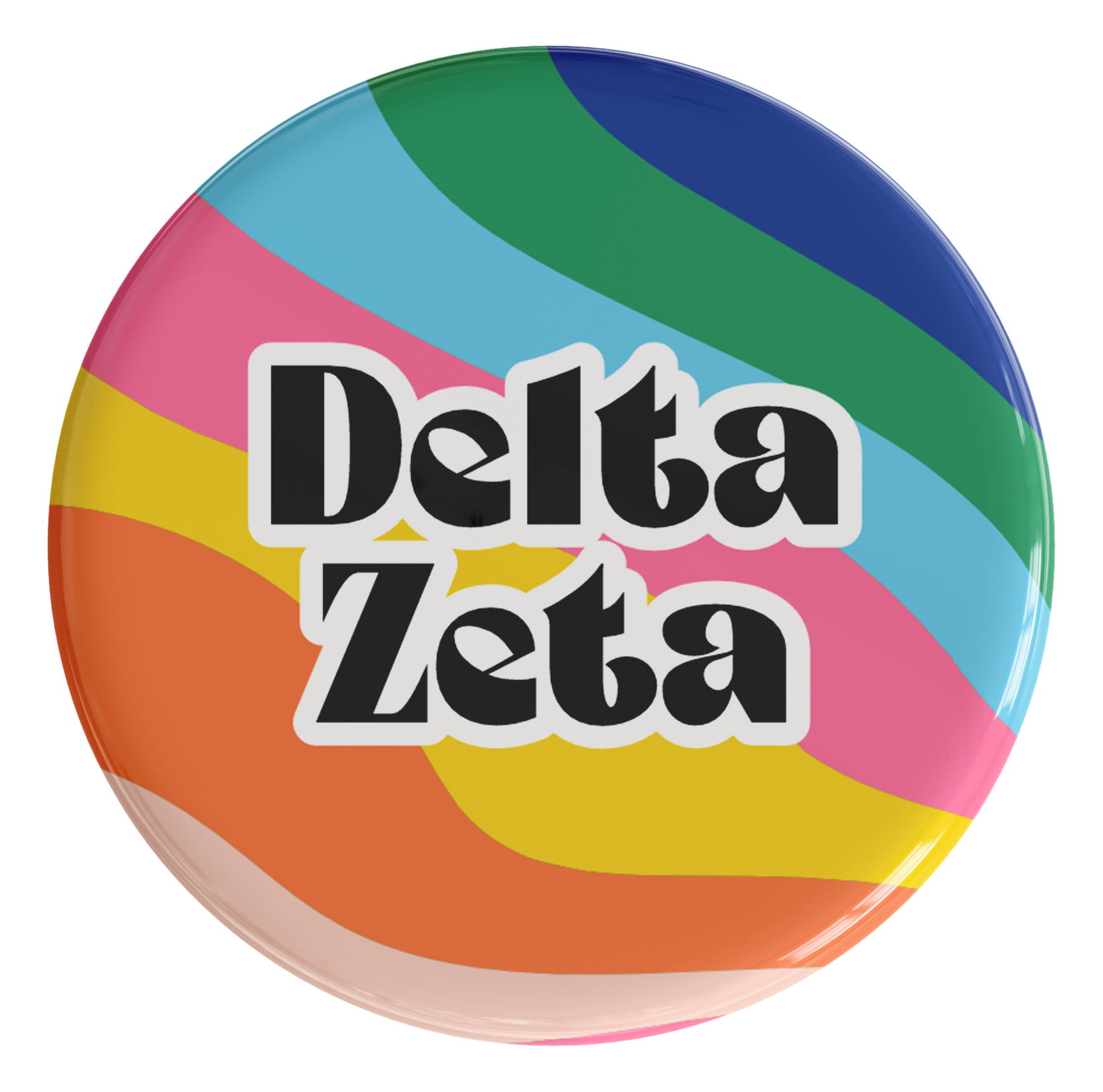 Delta Zeta In The Groove Sorority Button