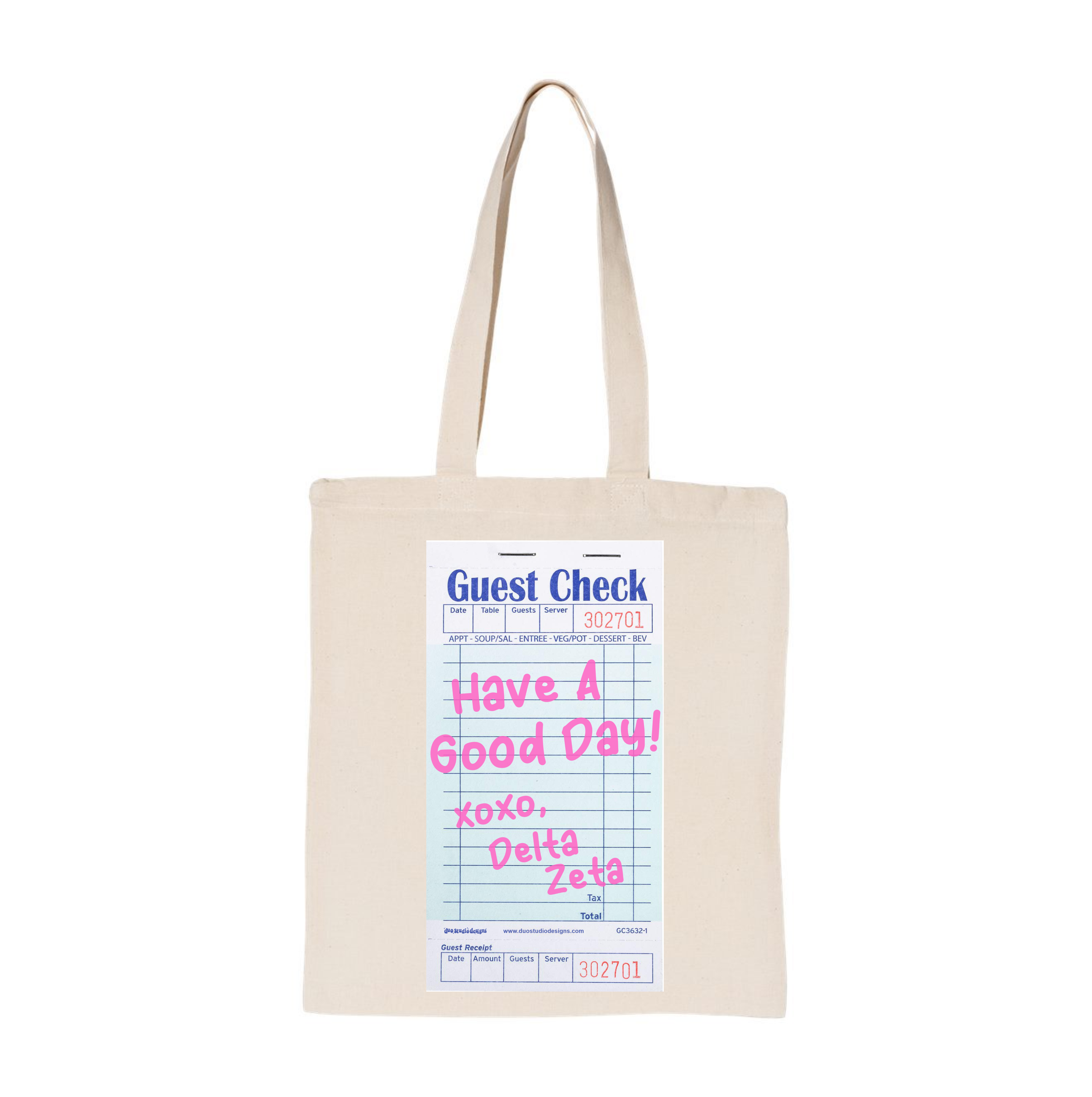 Guest Check Sorority Tote