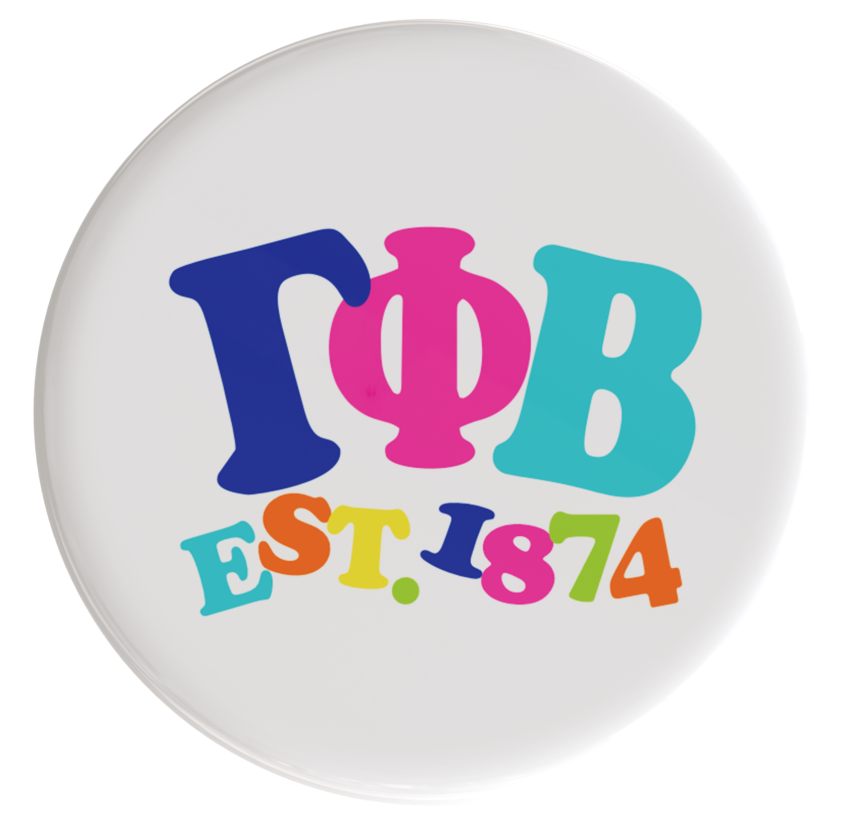 Gamma Phi Beta Happy Days Sorority Button