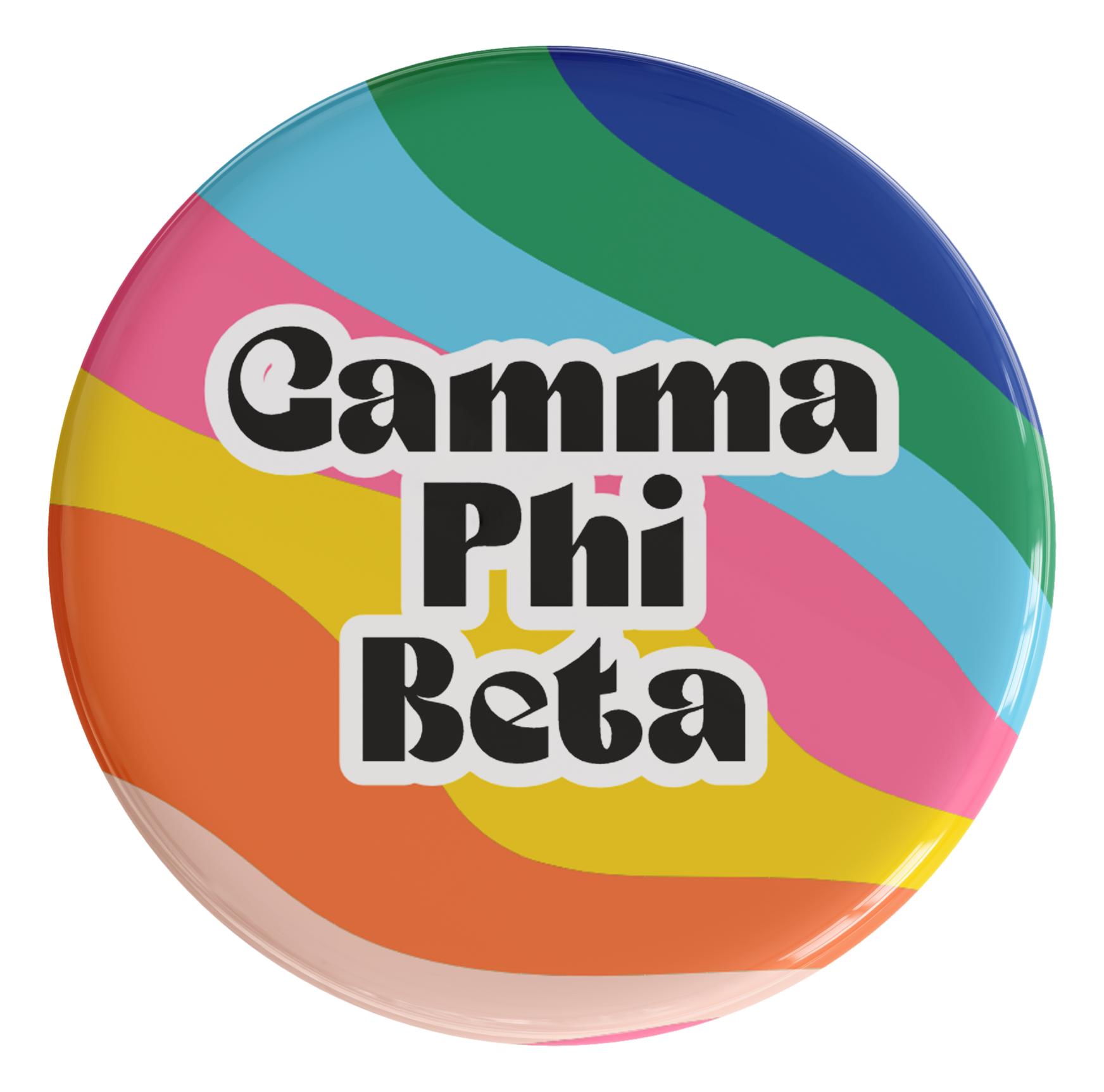 Gamma Phi Beta In The Groove Sorority Button