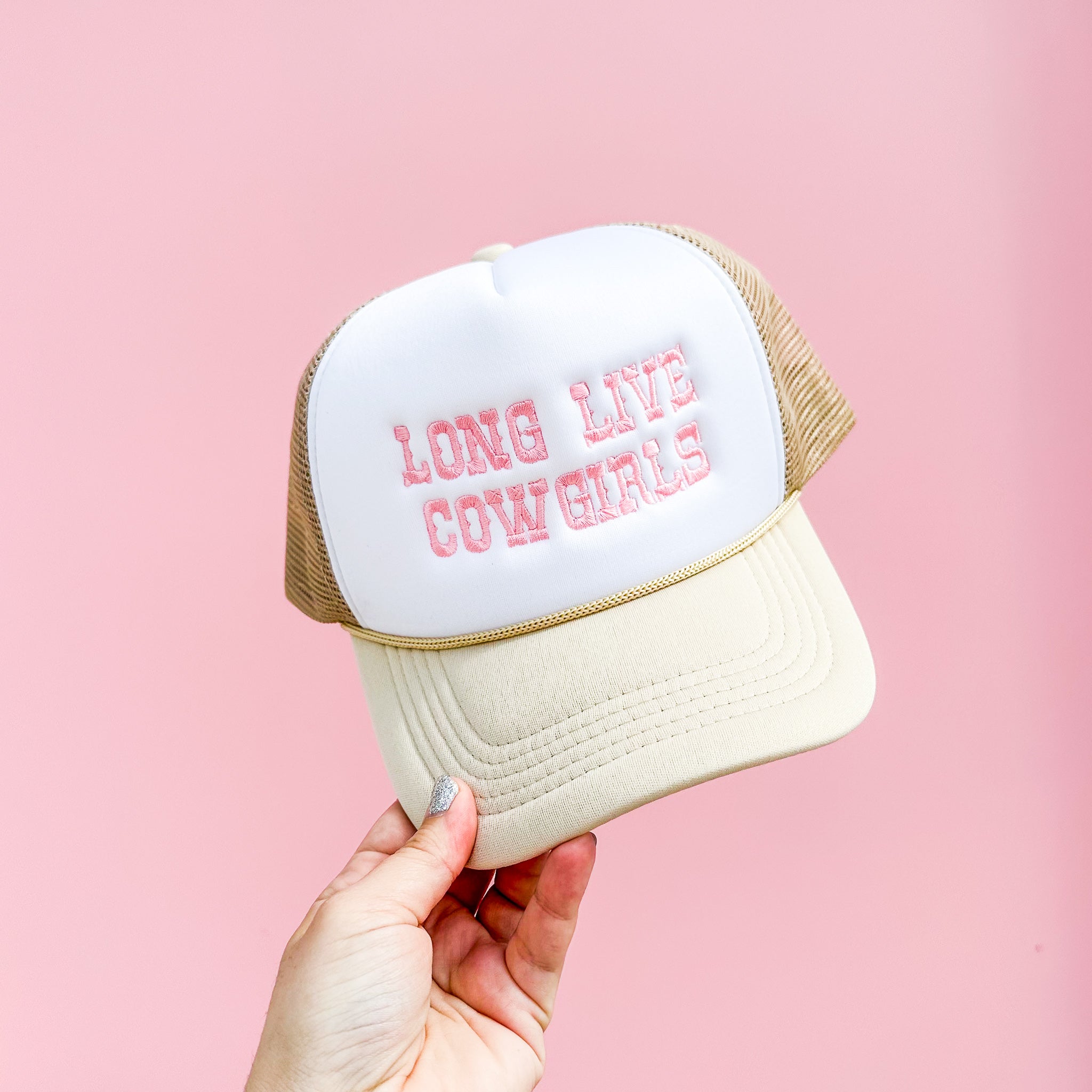 Long Live Cowgirls Embroidered Trucker Hat