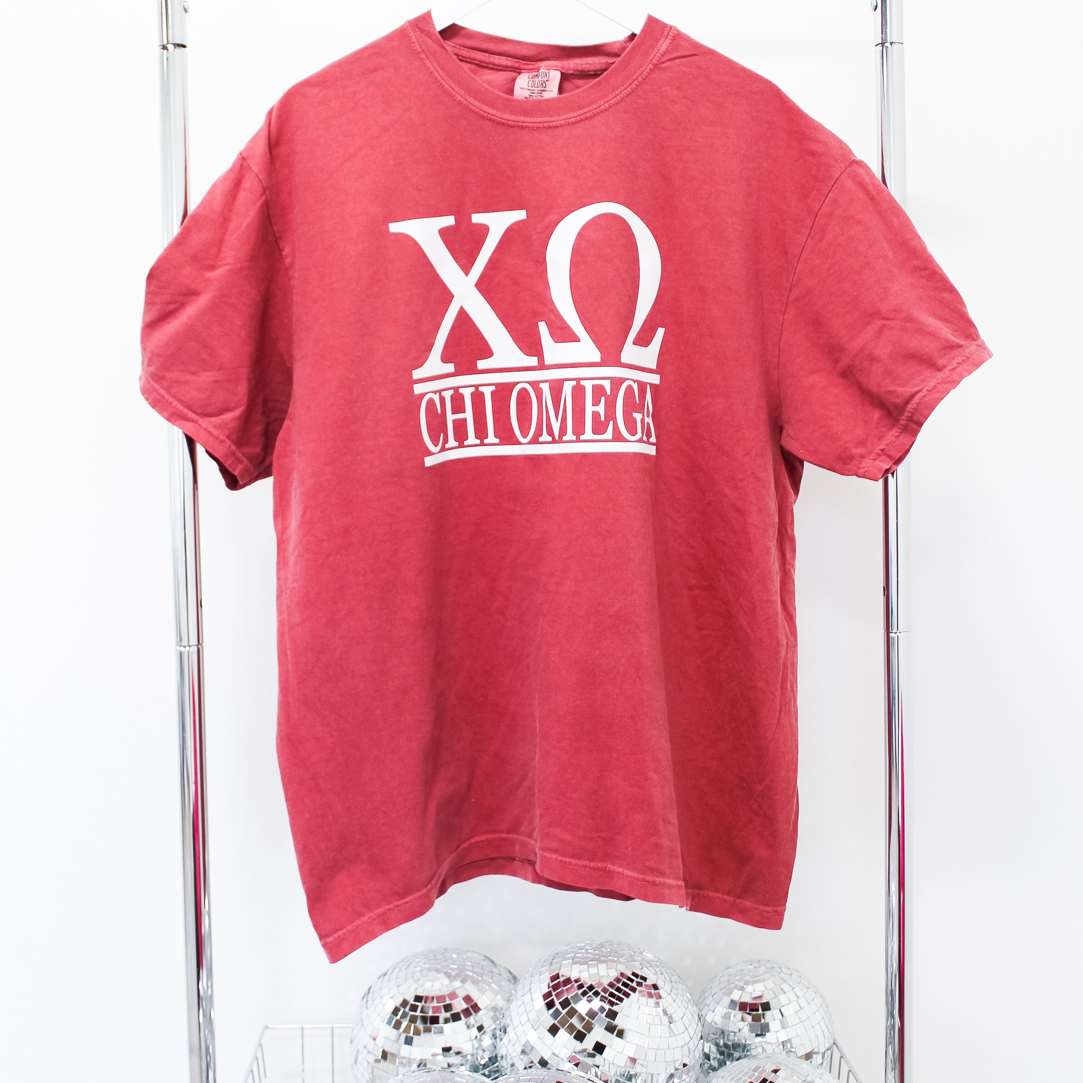 Chi Omega Greek Tee - XXL CRIMSON