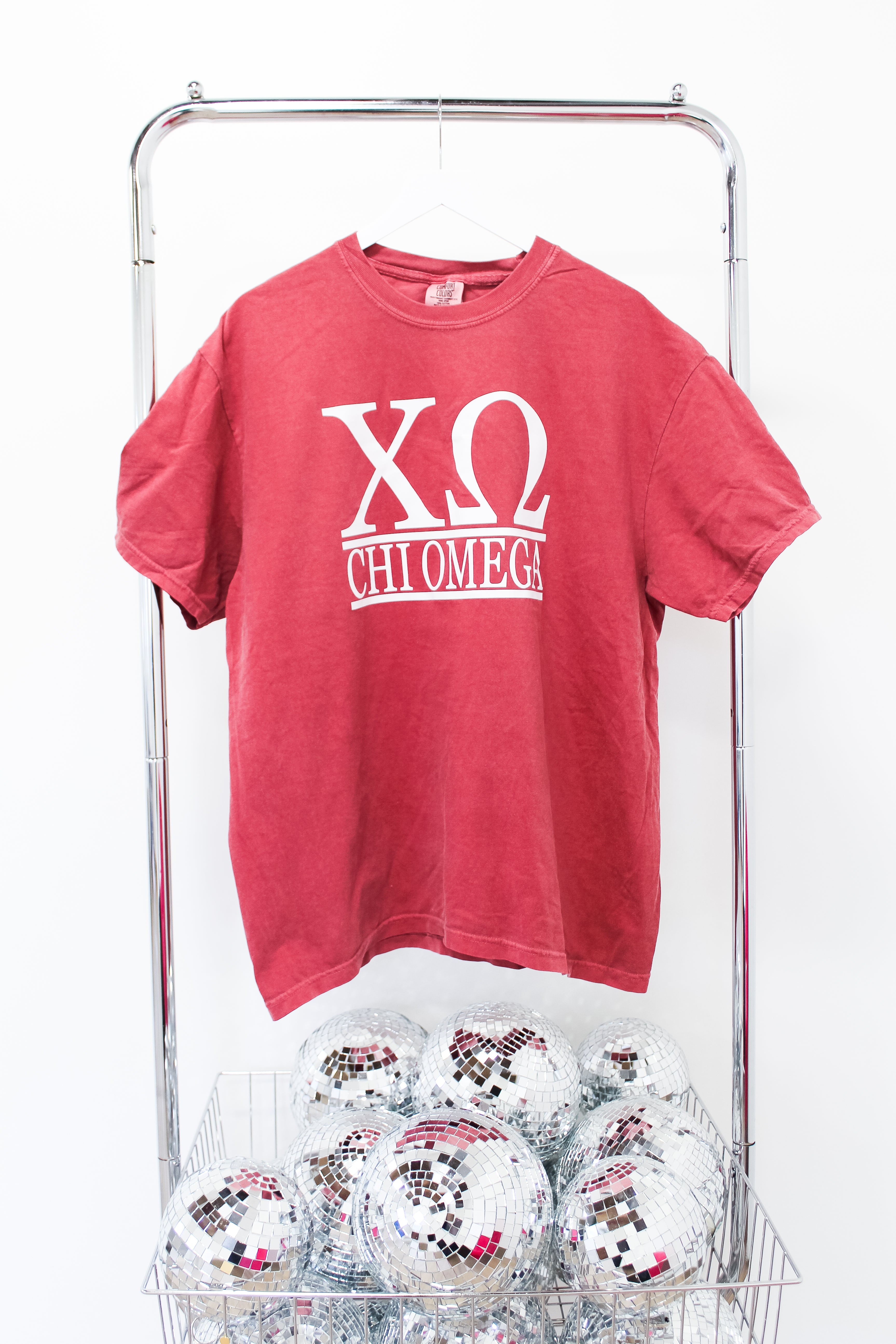 Chi Omega Greek Tee - XXL CRIMSON