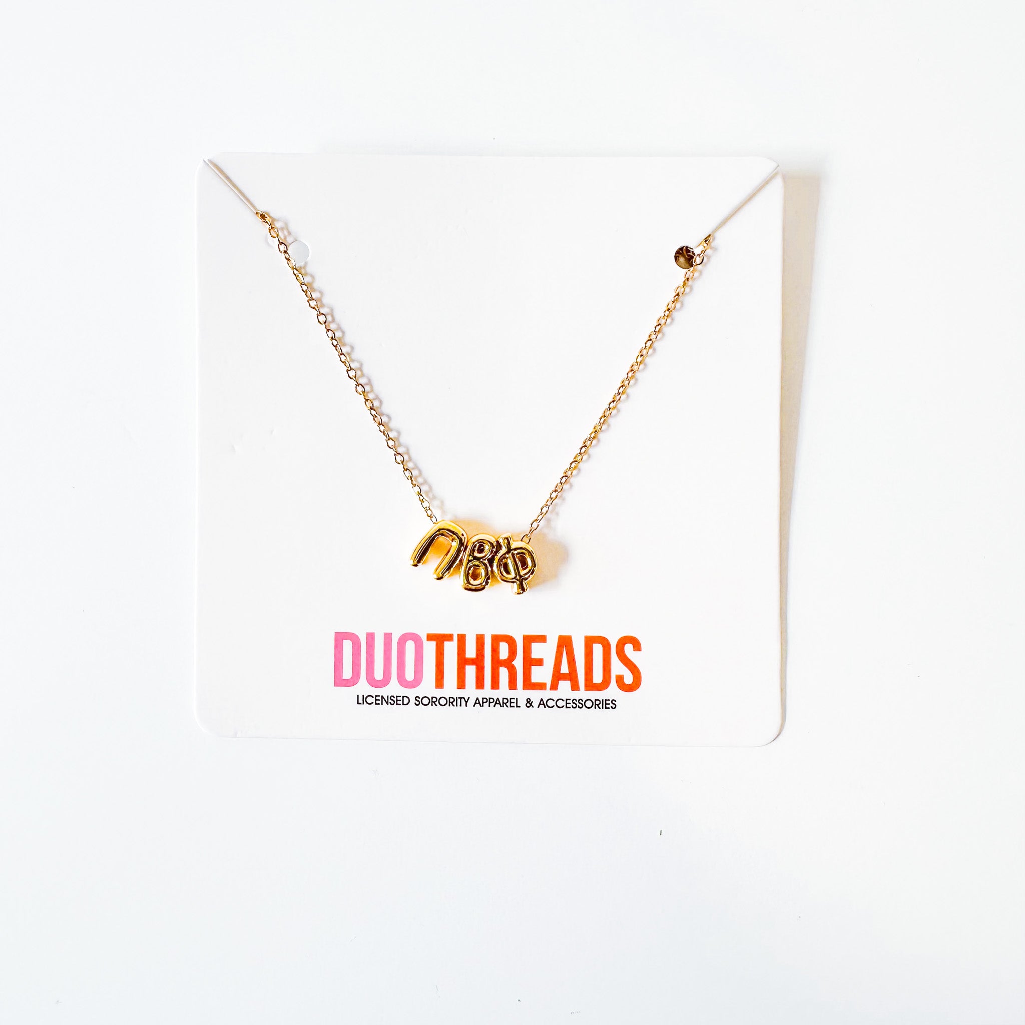 Bubble Letter Sorority Necklace