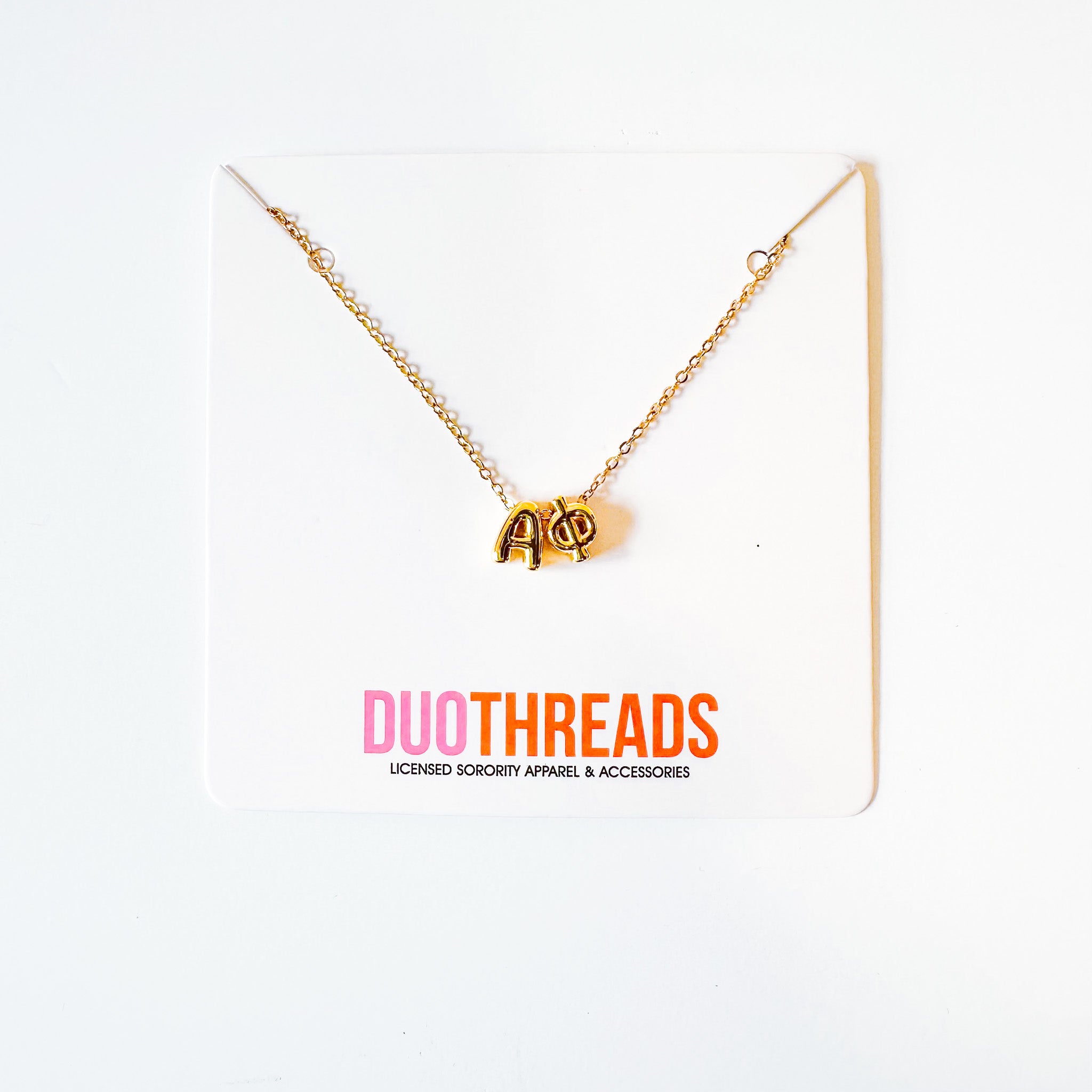 Bubble Letter Sorority Necklace