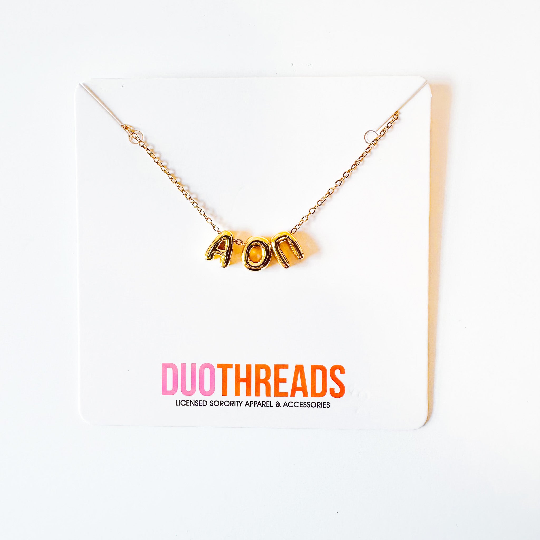 Bubble Letter Sorority Necklace