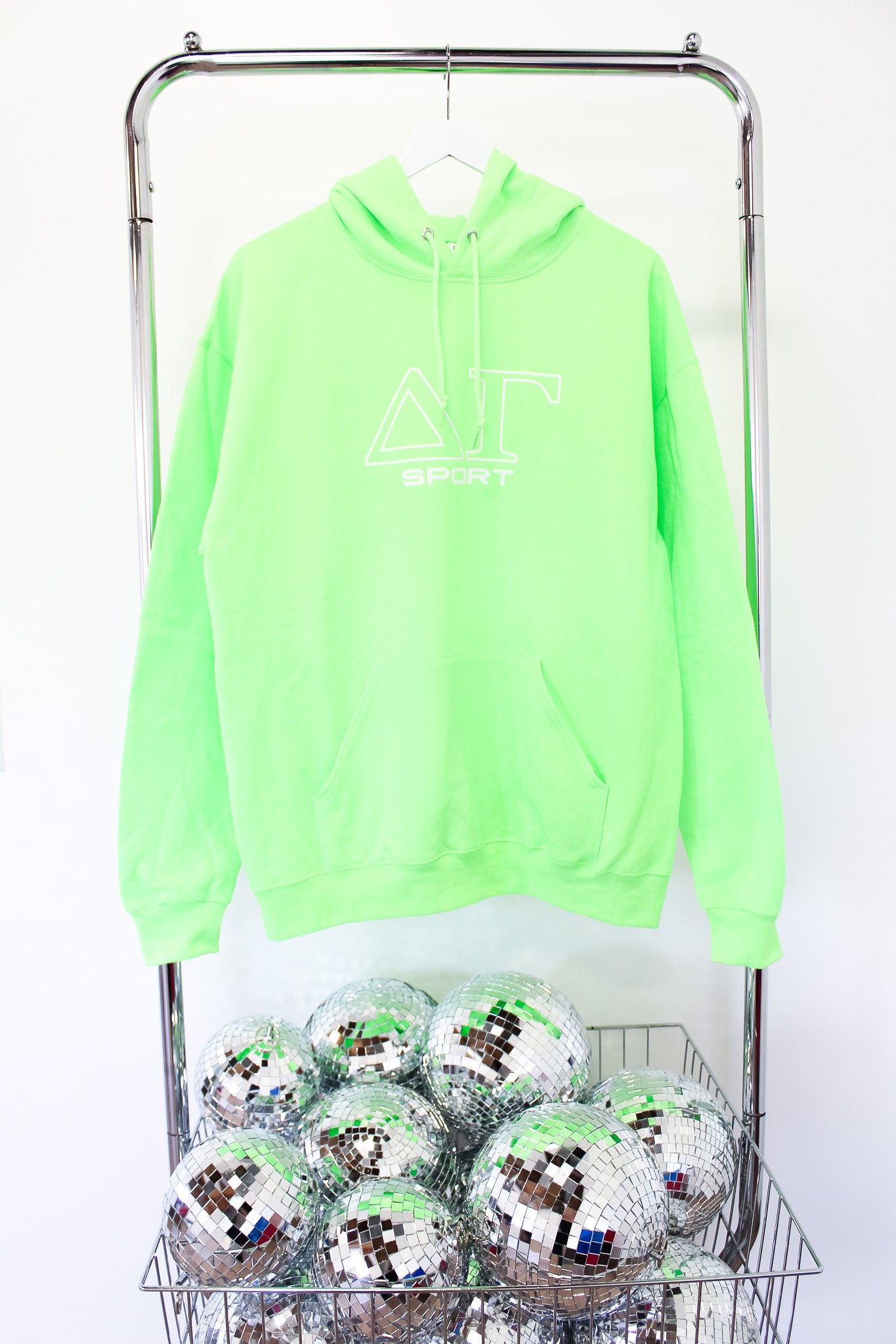 Delta Gamma Sorority Sport Sweatshirt - LG NEON GREEN