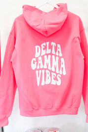 Delta Gamma Vibes Sweatshirt - MD NEON PINK