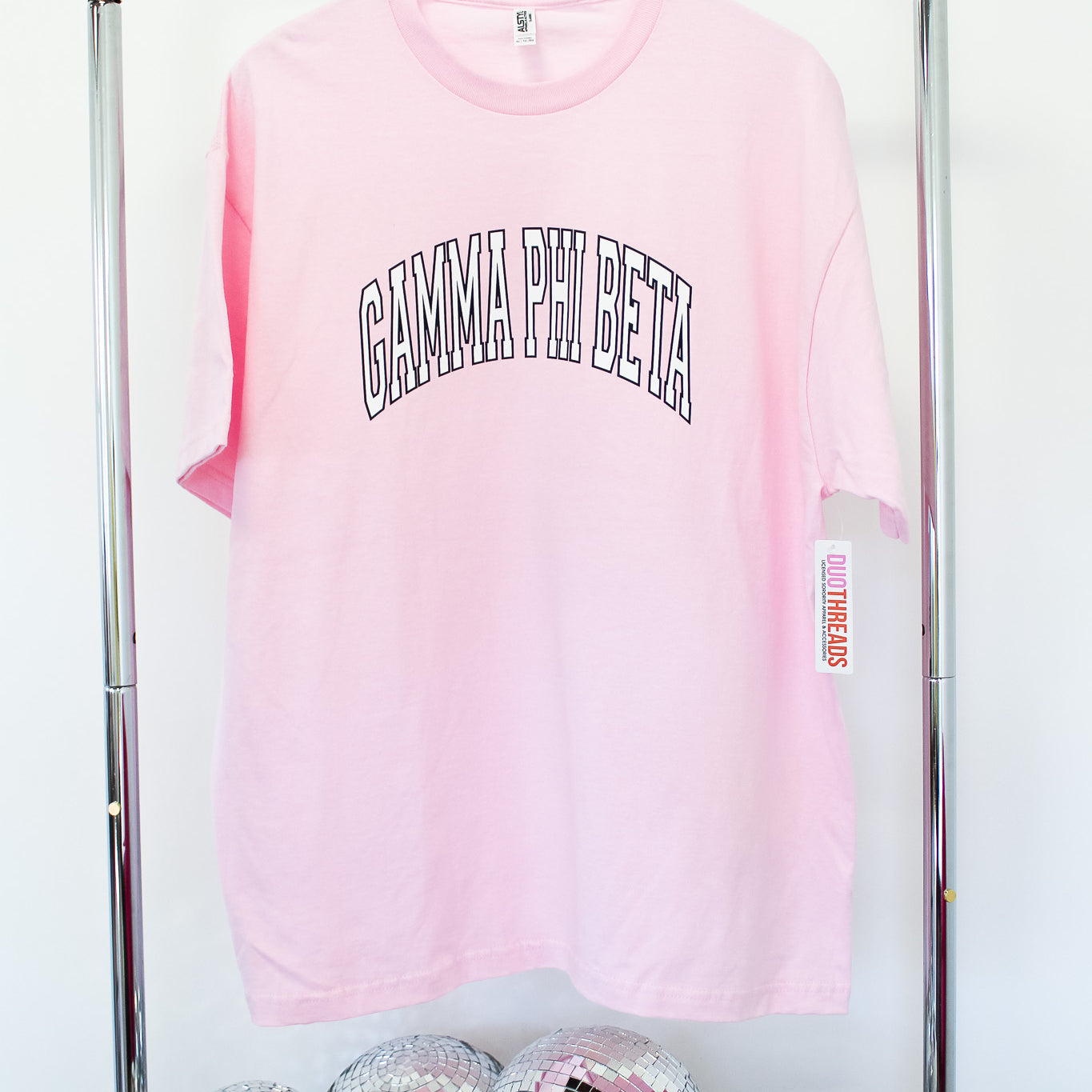 Gamma Phi Beta Spellout Tee - XL COTTON CANDY