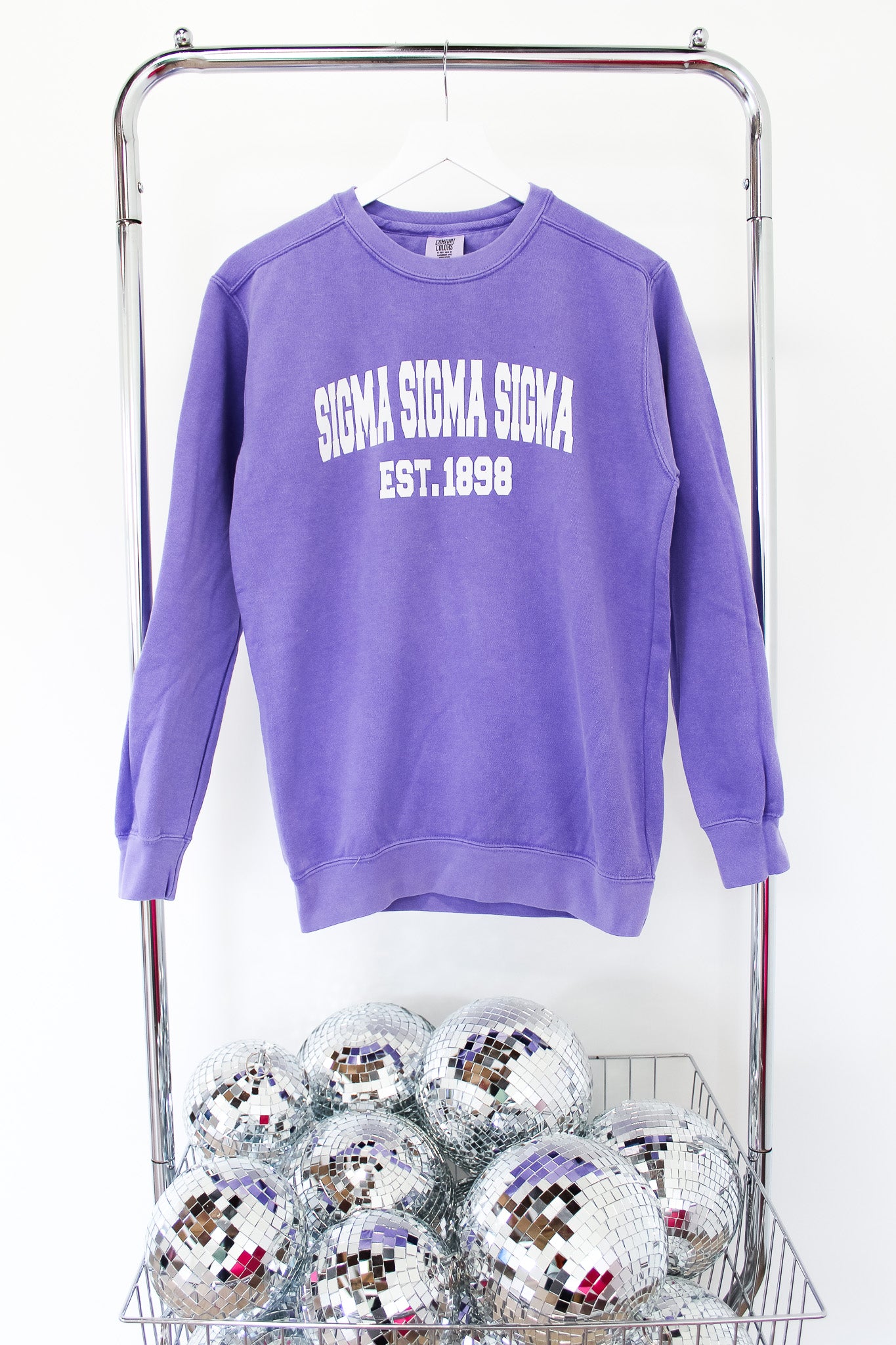 Sigma Sigma Sigma Vintage Greek Crew - SM PURPLE