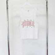 Sigma Sigma Sigma Kacey Rib Crop Tank - MD WHITE