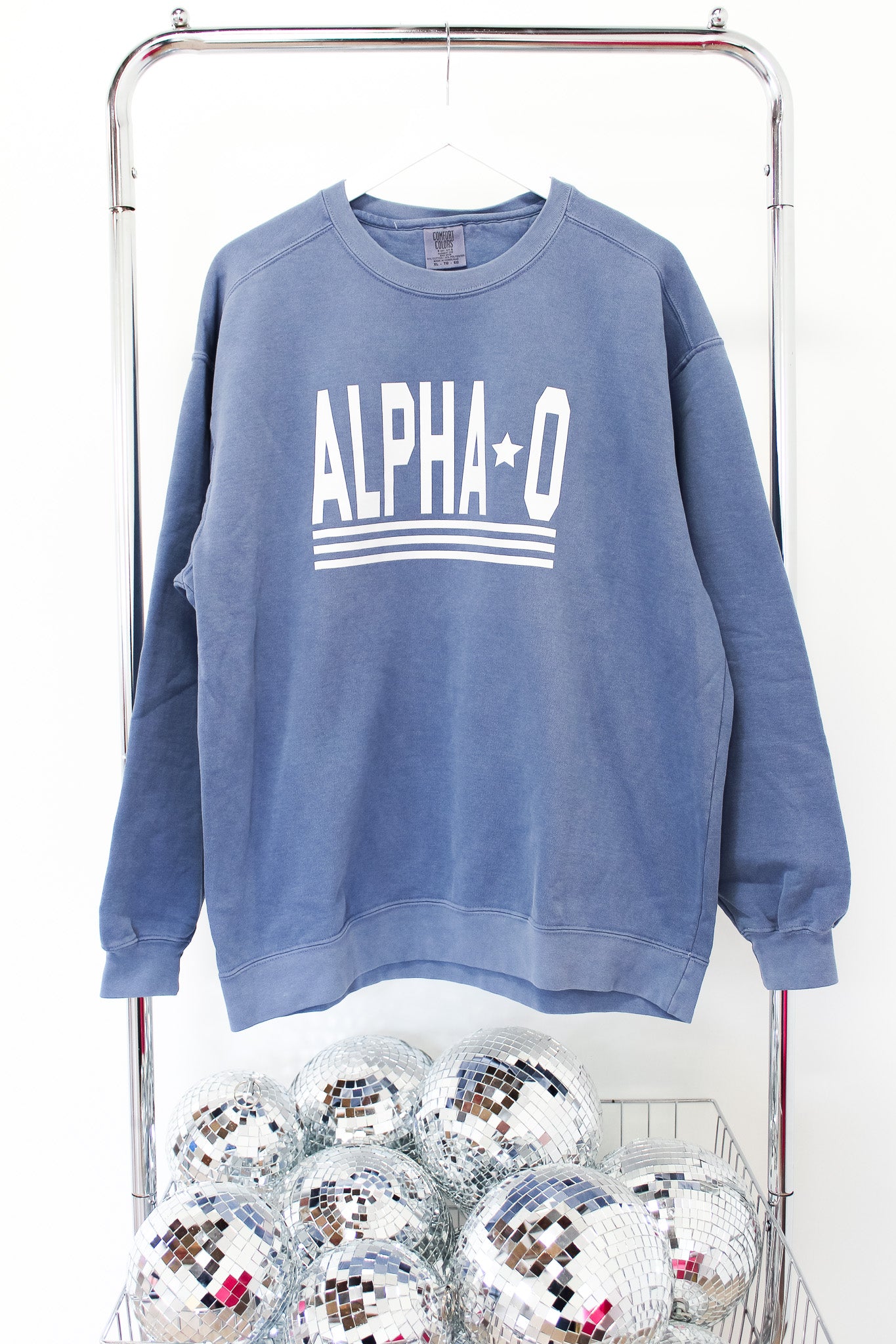 Alpha Omicron Pi Trooper Crew - XL Blue Jean