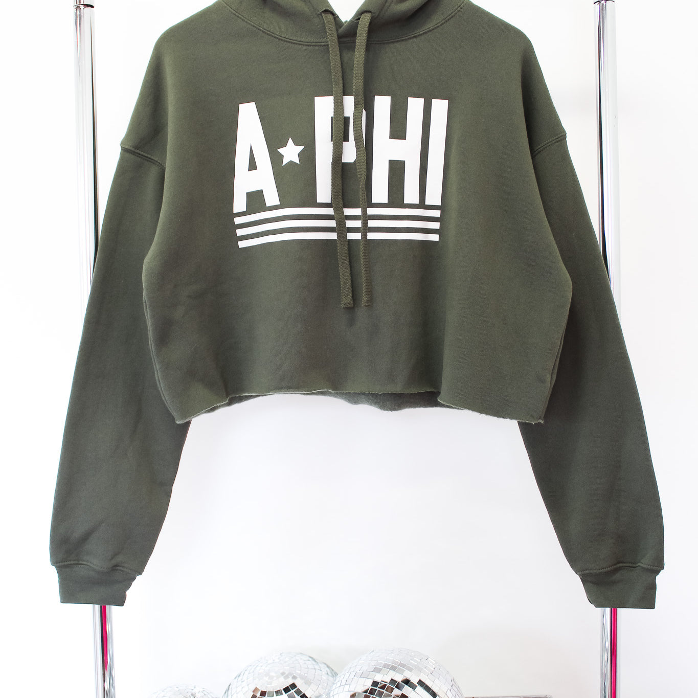 Alpha Phi Trooper Crop Sweatshirt - MD GREEN