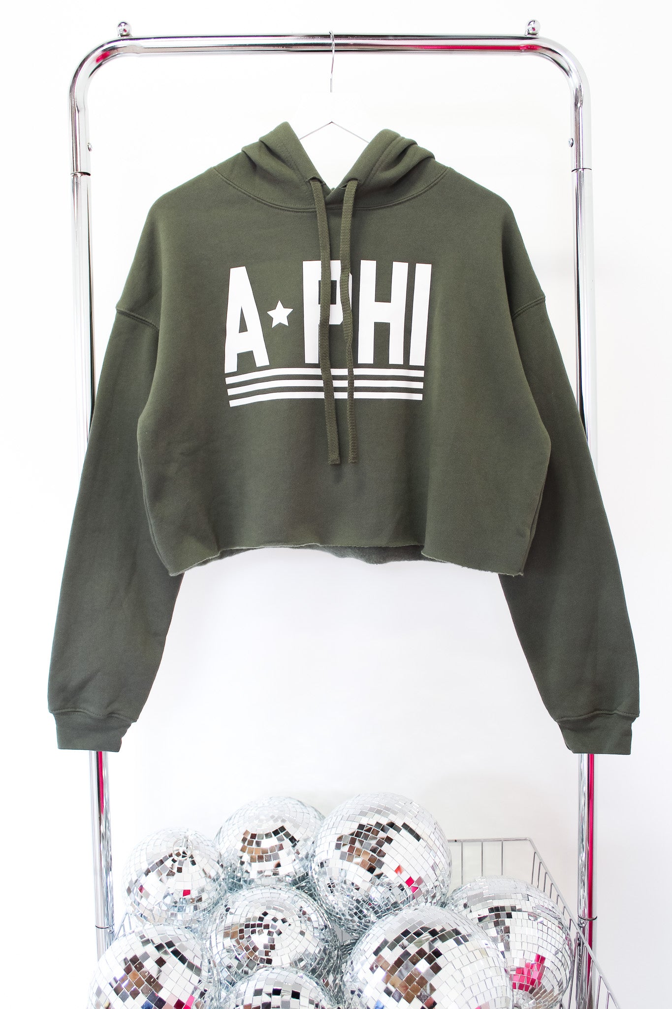 Alpha Phi Trooper Crop Sweatshirt - MD GREEN