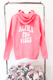 Alpha Phi Vibes Sweatshirt - MD HOT PINK