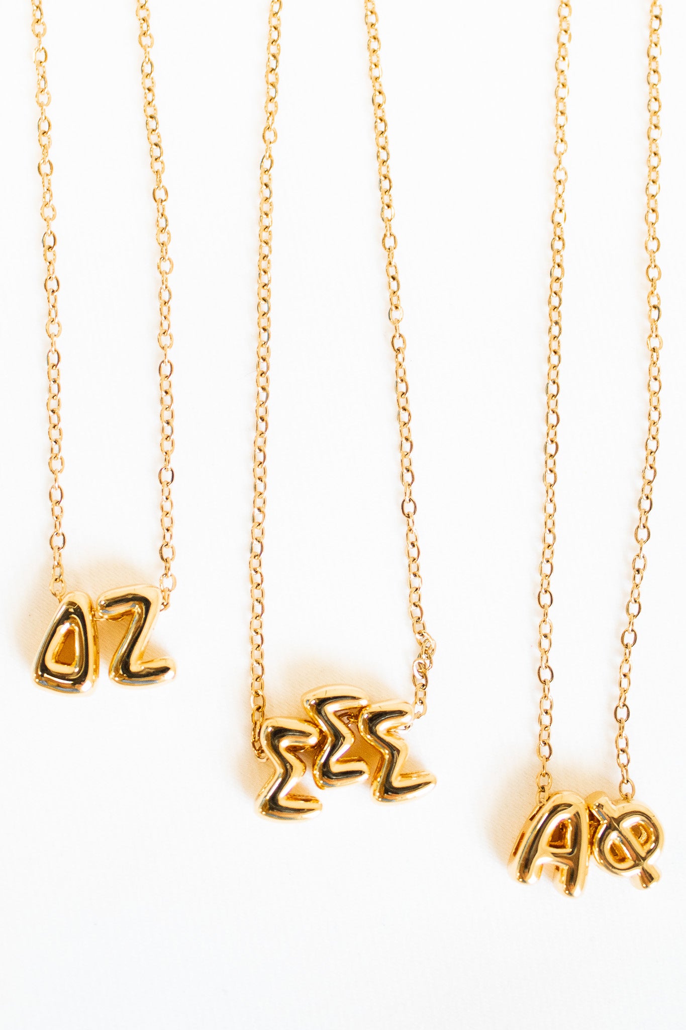 Bubble Letter Sorority Necklace