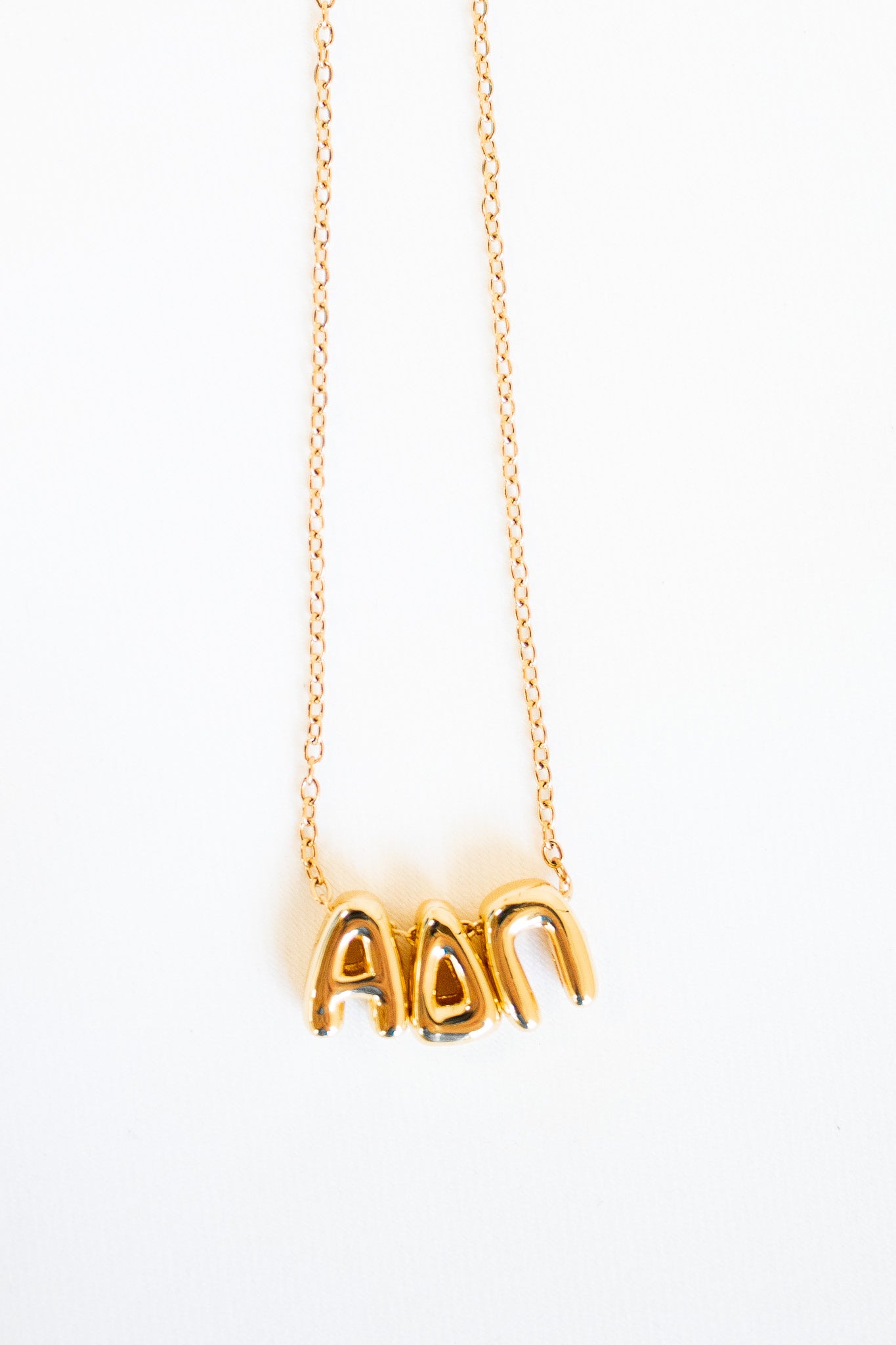 Alpha Delta Pi Bubble Letter Necklace