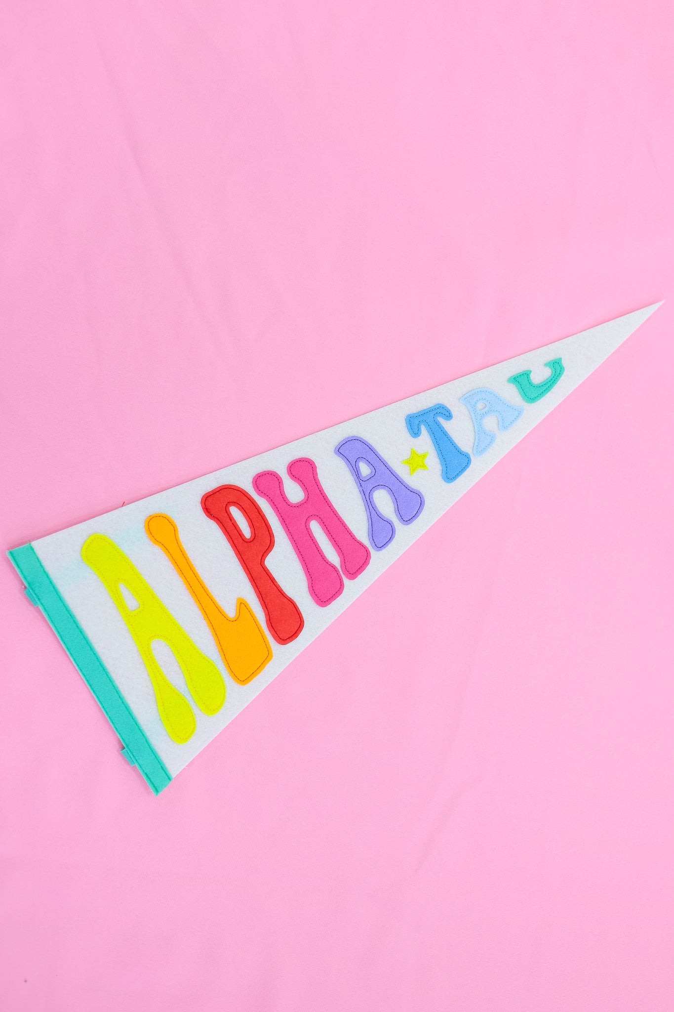 Alpha Sigma Tau Rainbow Pennant Flag