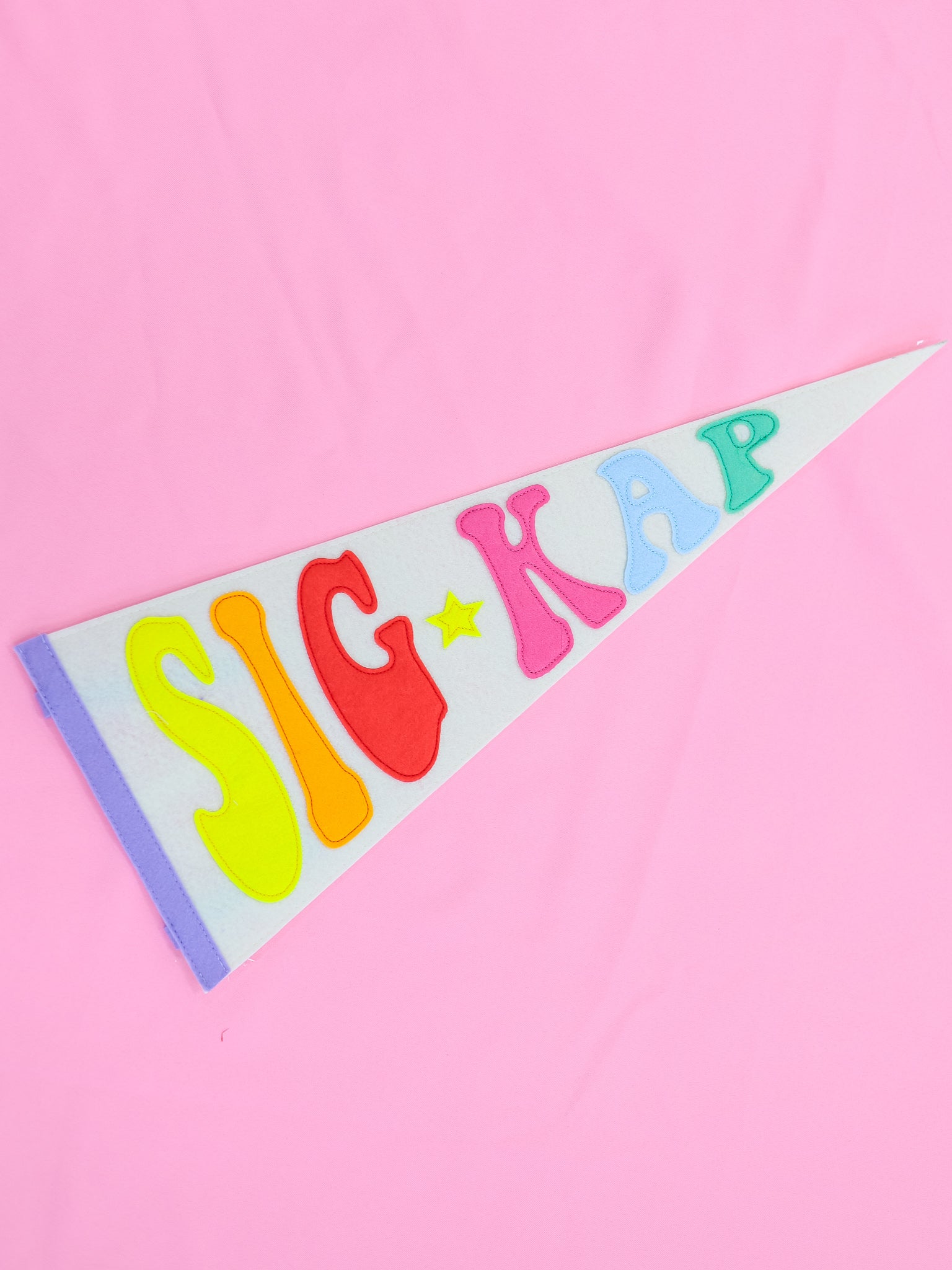 Sigma Kappa Rainbow Pennant Flag