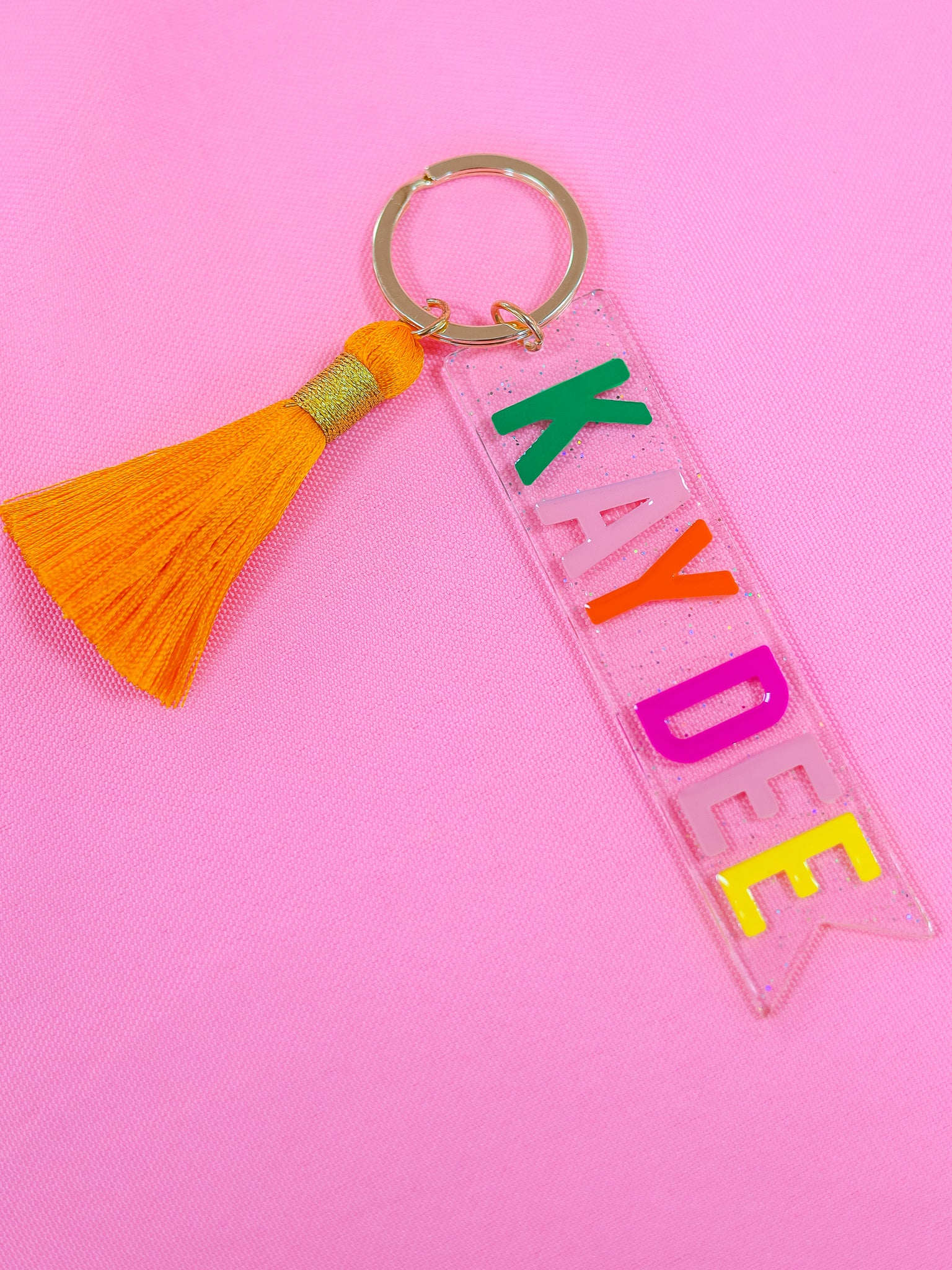 Kappa Delta Sparkle Tassel Key Fob