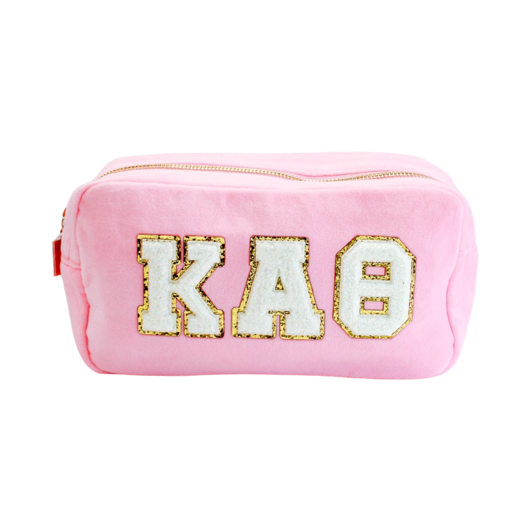 Kappa Alpha Theta Chenille Sorority Cosmetic Bag