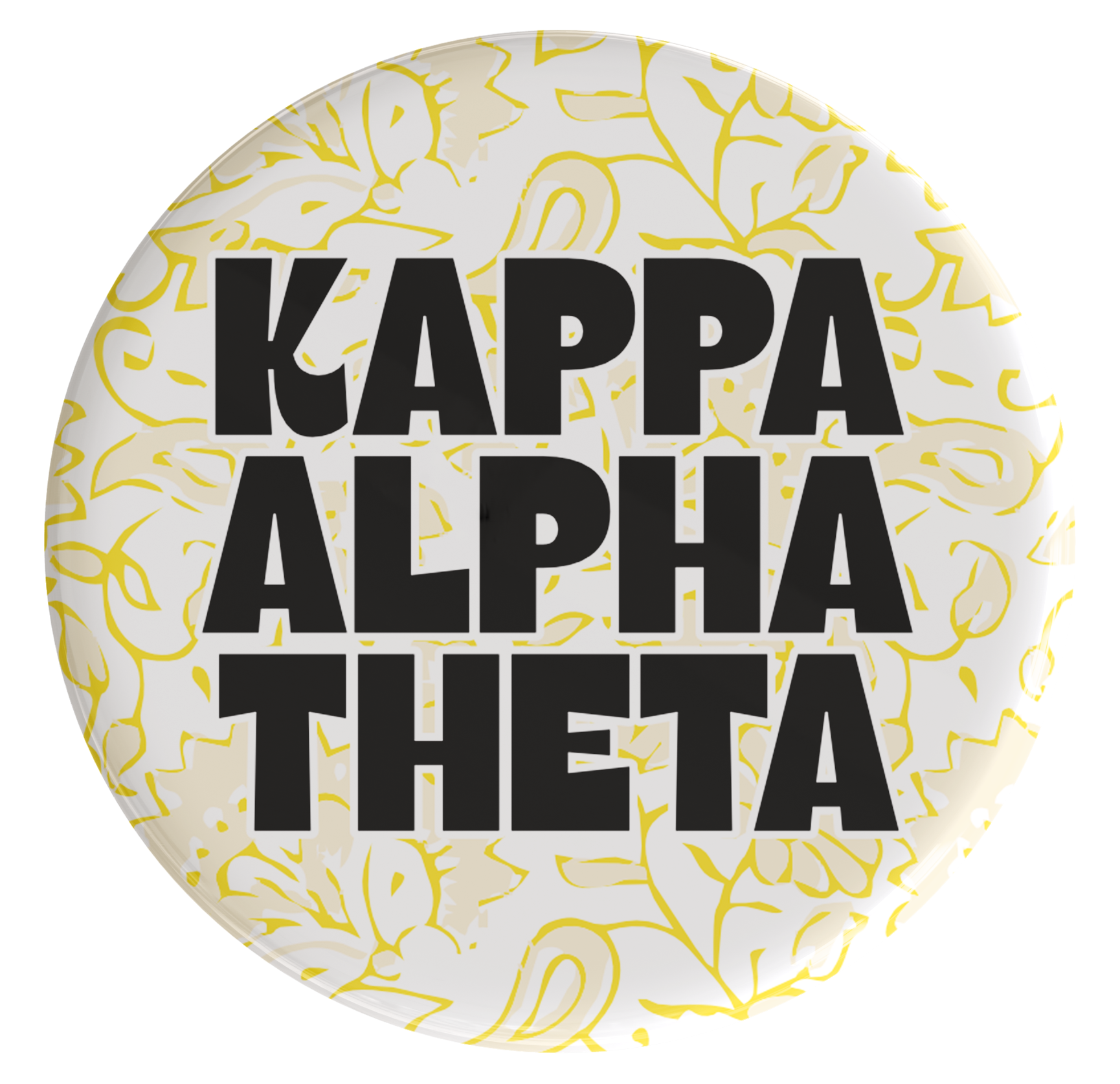 Kappa Alpha Theta Through The Vines Sorority Button