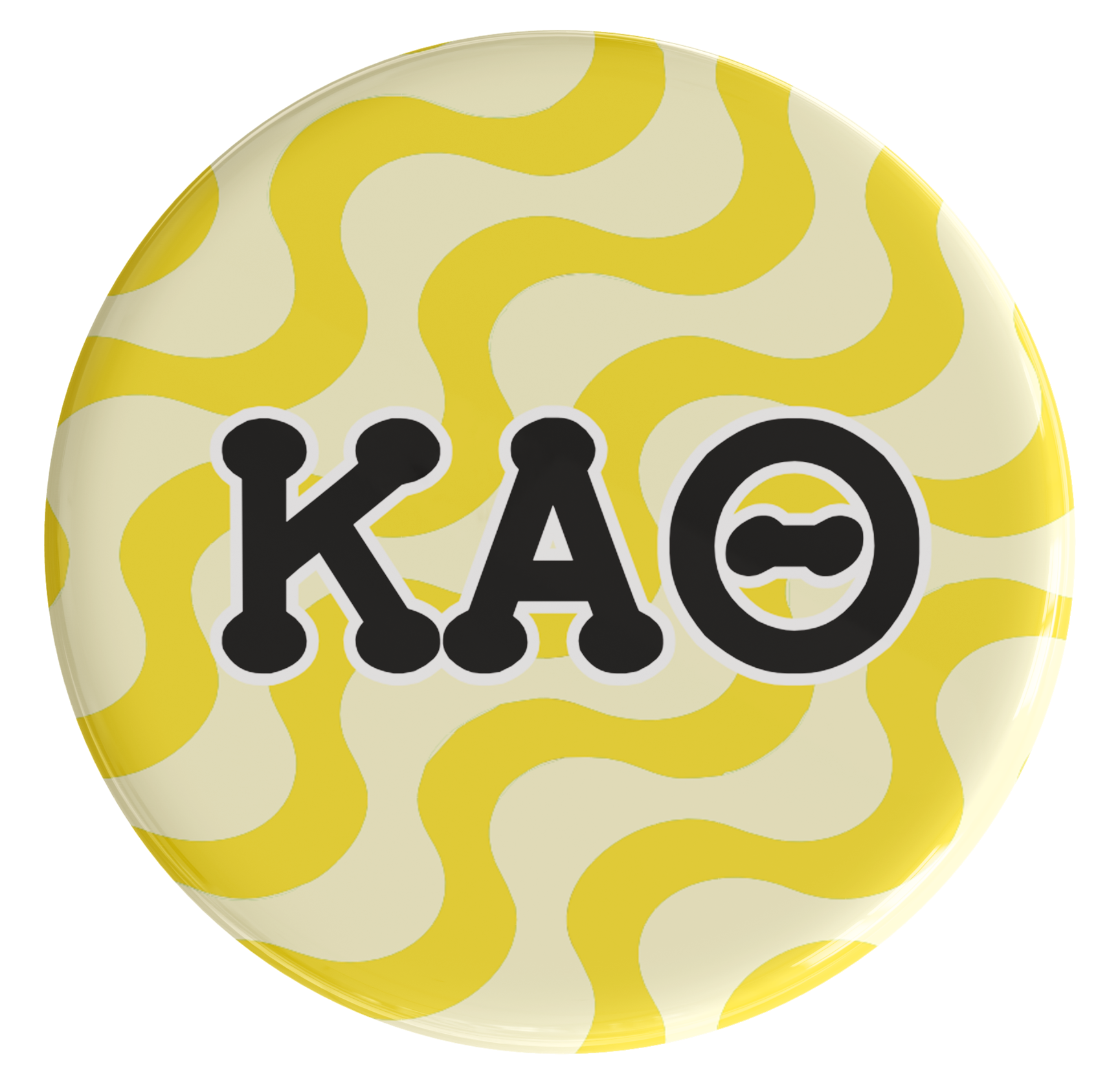 Kappa Alpha Theta Groovy Sorority Button