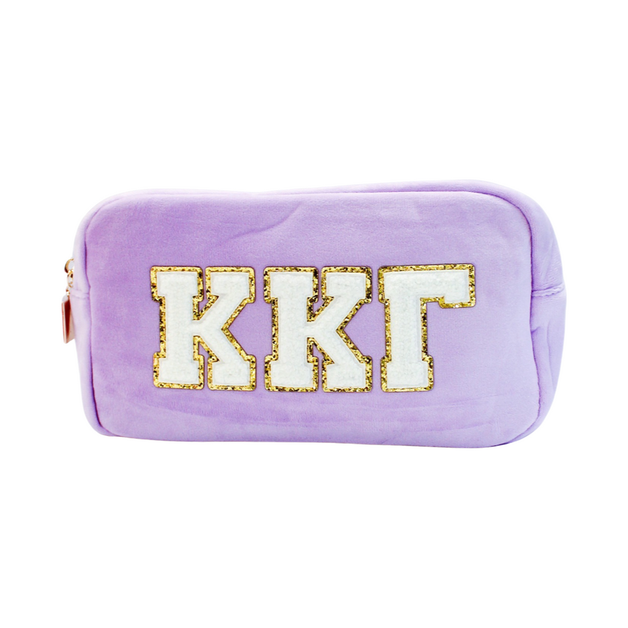Kappa Kappa Gamma Chenille Sorority Cosmetic Bag
