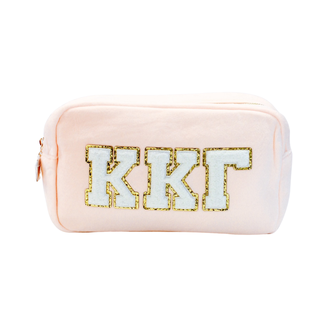 Kappa Kappa Gamma Chenille Sorority Cosmetic Bag