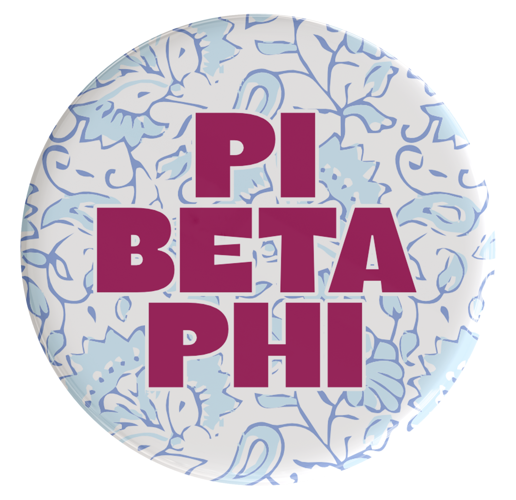 Pi Beta Phi Through The Vines Sorority Button