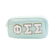 Phi Sigma Sigma Chenille Sorority Cosmetic Bag