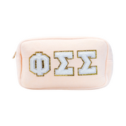 Phi Sigma Sigma Chenille Sorority Cosmetic Bag